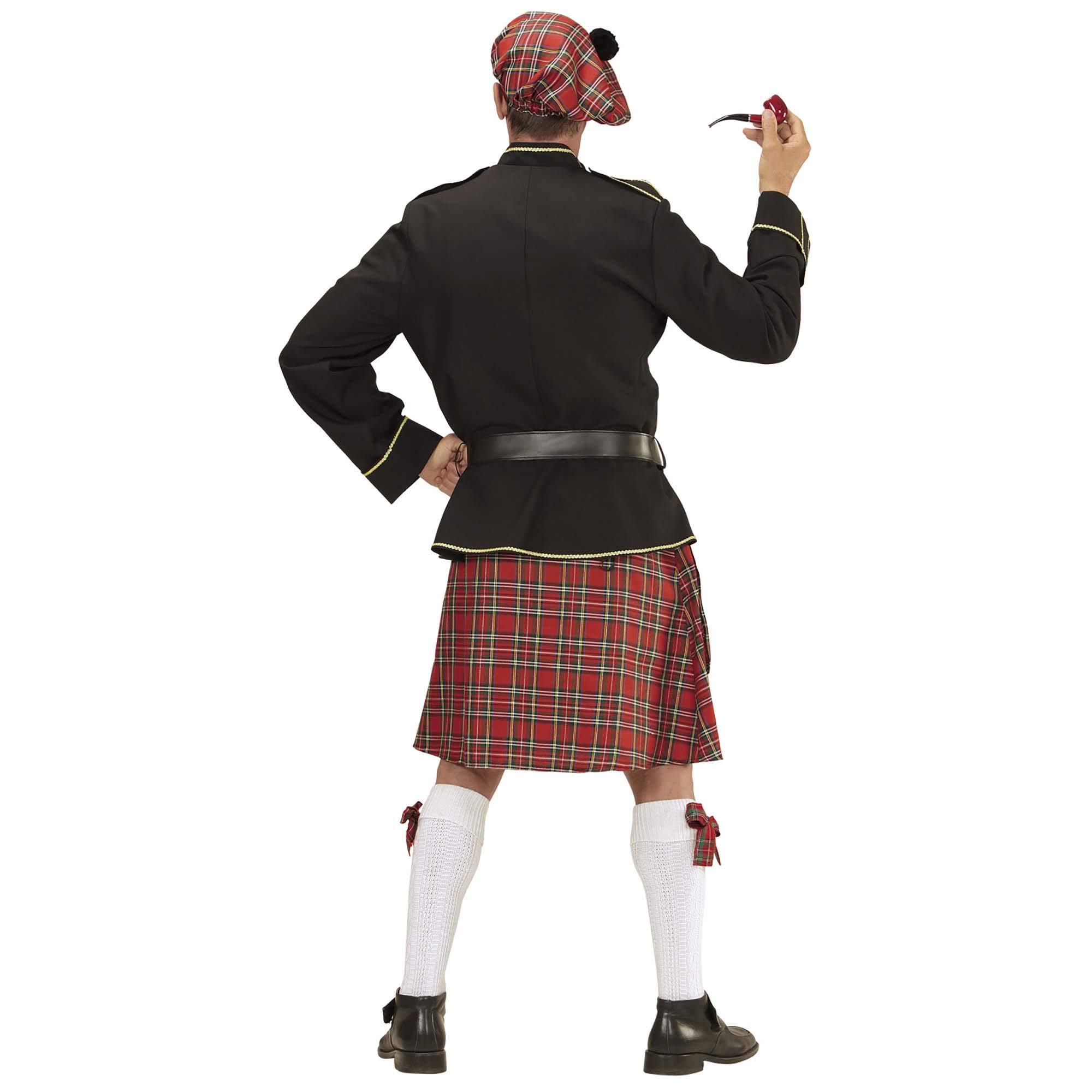 W WIDMANN MILANO Party Fashion - Costume da scozzese, giacca, gonna/kilt, cintura, borsa, cappello, Scozia, festa a tema, carnevale
