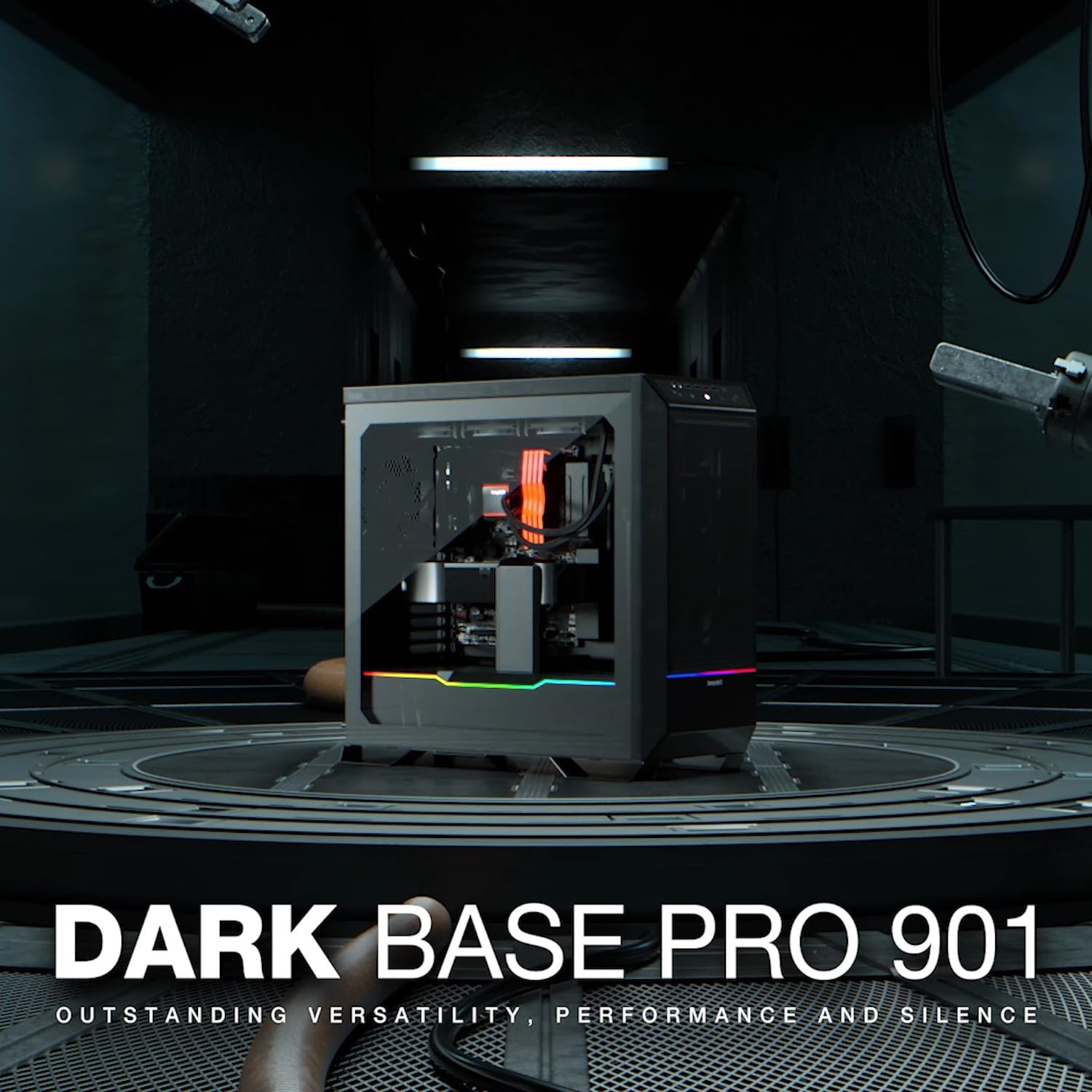 be quiet! Dark Base Pro 901 Black PC-Gehäuse, maximaler Airflow, 3X Silent Wings 4 PWM Lüfter nahezu unhörbarer Betrieb Touch-sensitives I/O-Panel, invertiertes Layout möglich, ARGB-Beleuchtung