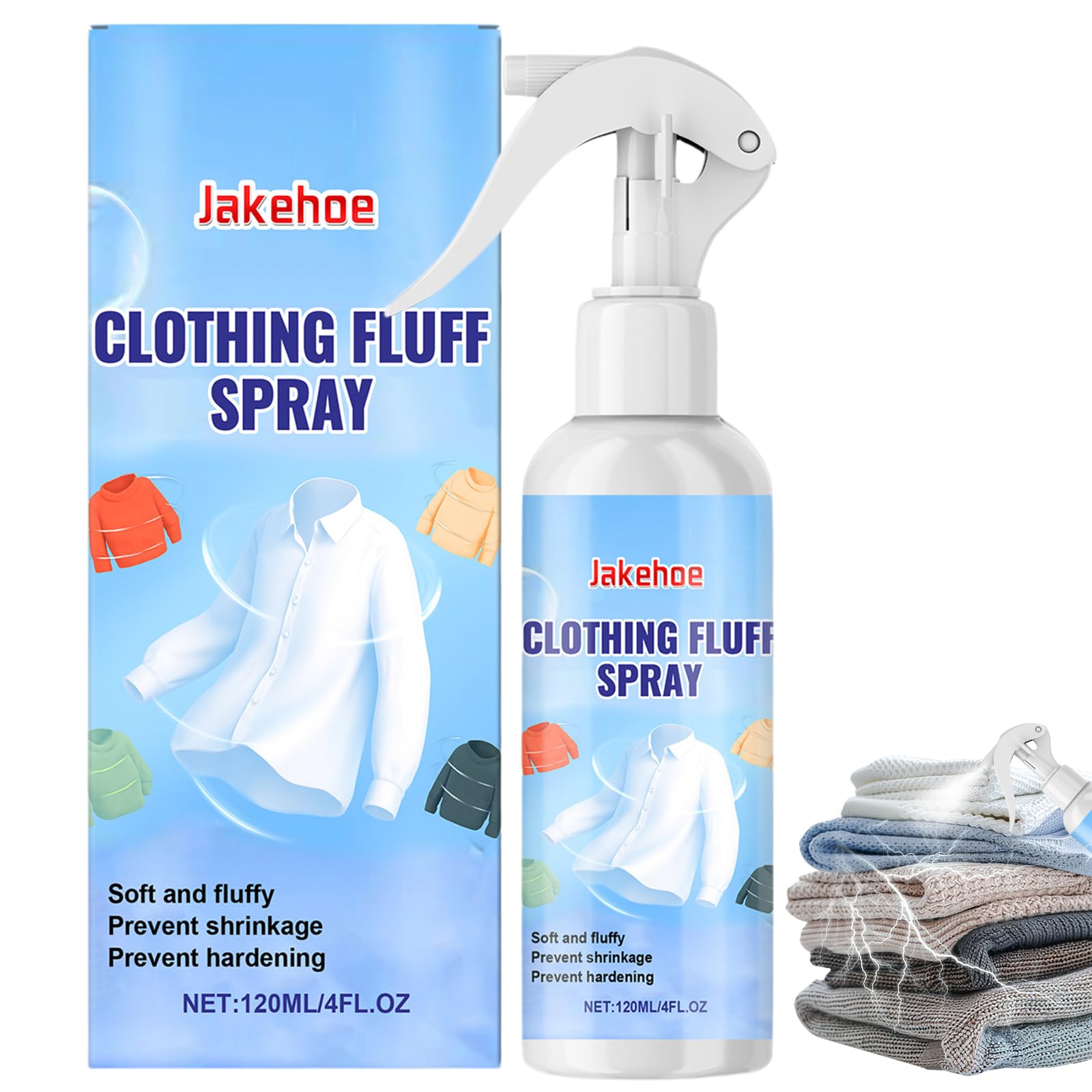 Spray antipiega vestiti, Spray antistatico per vestiti, Rimuove Rapidamente le Pieghe, Riduce L'elettricità Statica, per stirare senza ferro, Adatto a Una Varietà di Tessuti, 120ml