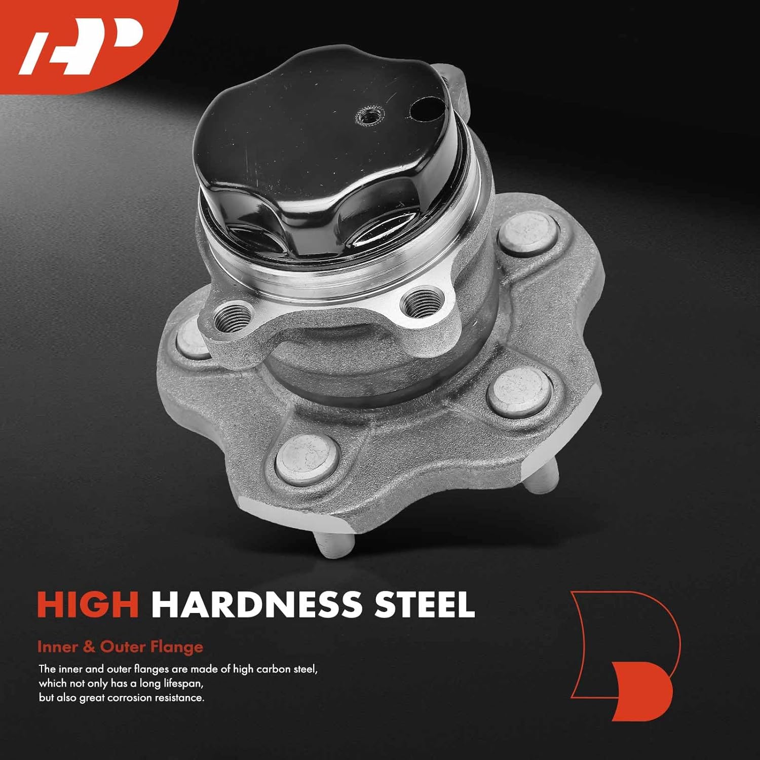 A-Premium Rear Wheel Bearing and Hub Assembly with 5-Lug Compatible with Chevrolet City Express 2015-2018 & Nissan NV200 2013-2019