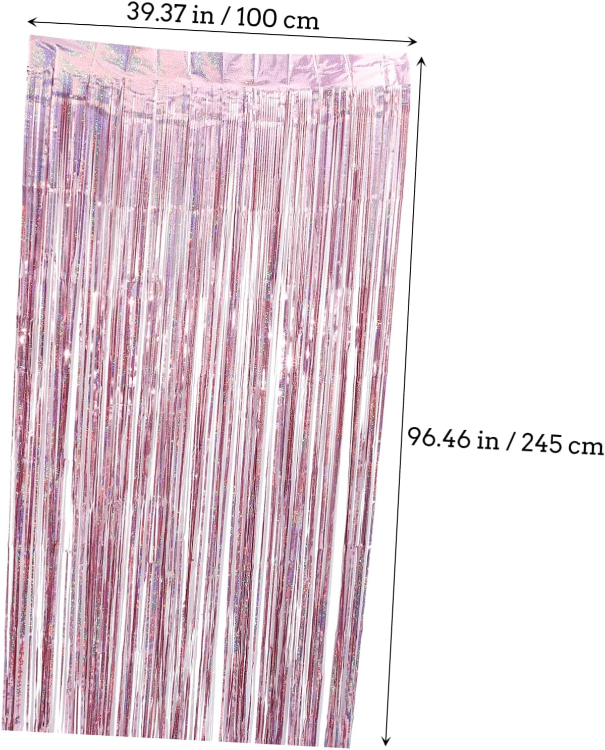 Sparkly Tassel Curtain 1x2.45m Metallic Tinsel Door Decoration for Birthday and Wedding Parties Festival Glossy Fringe Curtain for Celebration Events