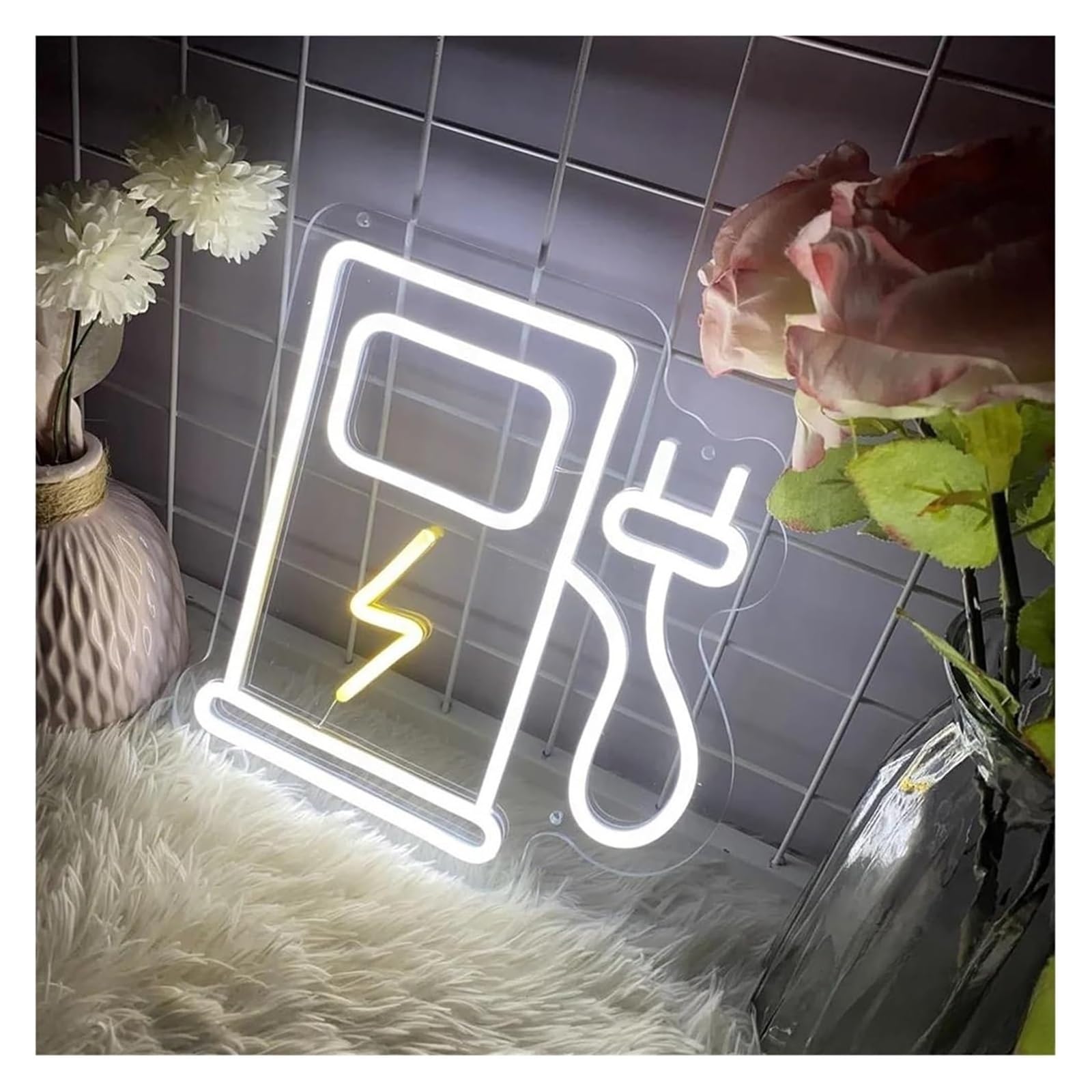 Señal de luz de neón Letreros de neón para Almacenamiento baterías, Luces LED para Tiendas, decoración Pared