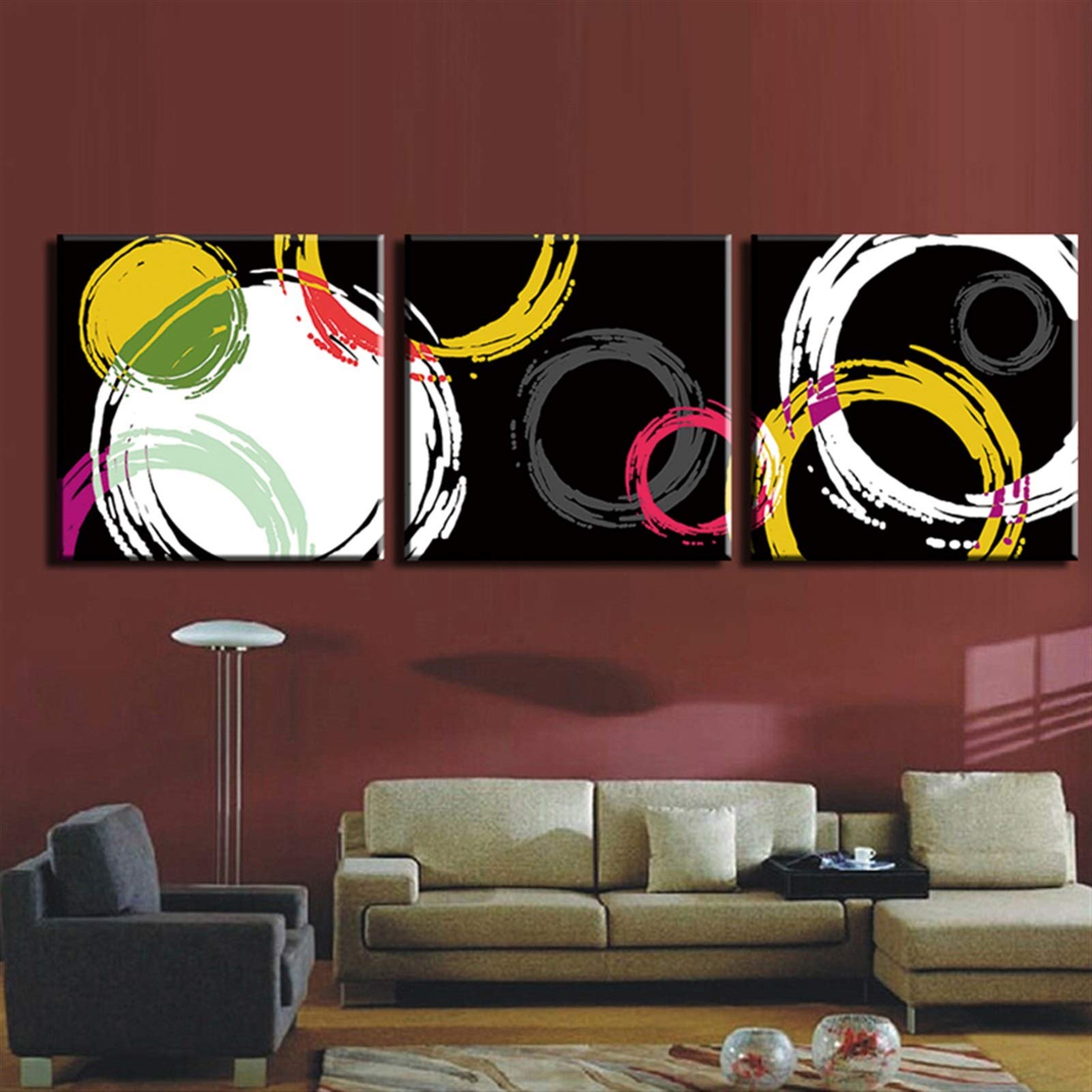 BAOZHENCanvas Painting 3 Piece Canvas Wall Art Prints for Home Decoration Picture abstract oil painting print on canvas no framed (Size (Inch) : 28x28x3pcs)