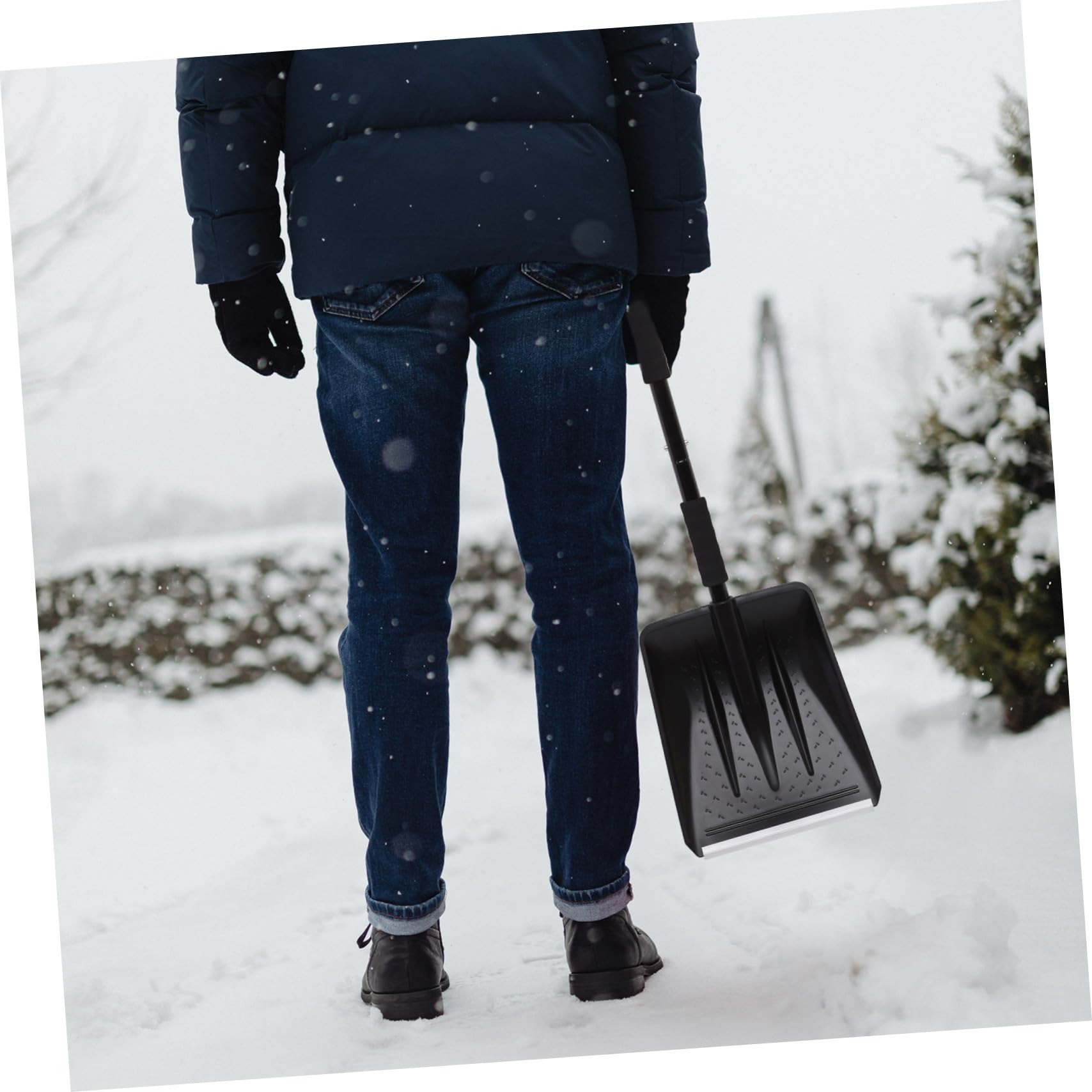 Autoschneeschaufel und Abs aus Edelstahl 1 Satz für Winter | Schwarz, für Windschutzscheibe und Fahrzeug, zum Entfernen von Schnee und Frost