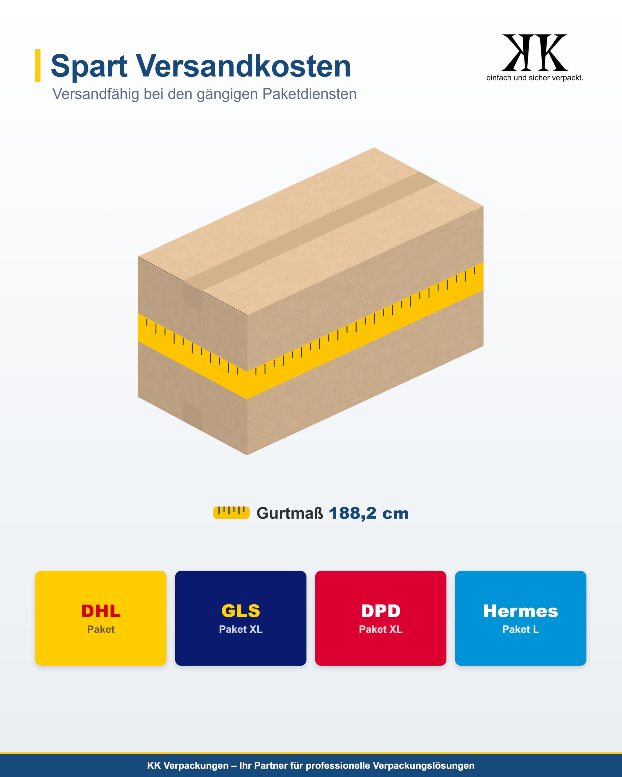 Versandkartons Kartons 600 x 300 x 300 mm 2-wellig in BC-Welle, 10 Stück | Große quadratische Faltkartons für schwere Gegenstände für den Versand, 60x30x30 cm [Größe/Menge wählbar]