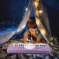 Vista 6 de Teclado para niños, piano de 37 teclas, teclado electrónico portátil de música para aprendizaje temprano, teclado musical educativo