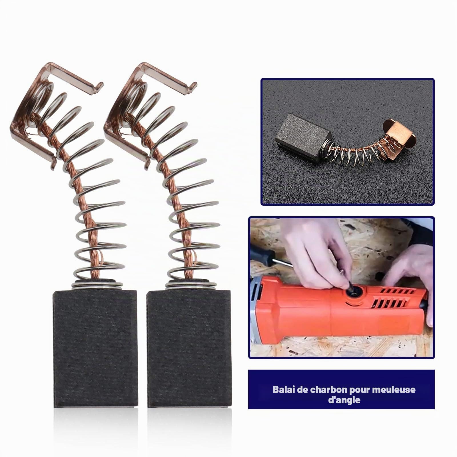 2 Paire Balais de Charbon avec Coupe-Circuit Automatique Compatible pour Disjoncteur Titan TTB280DRH