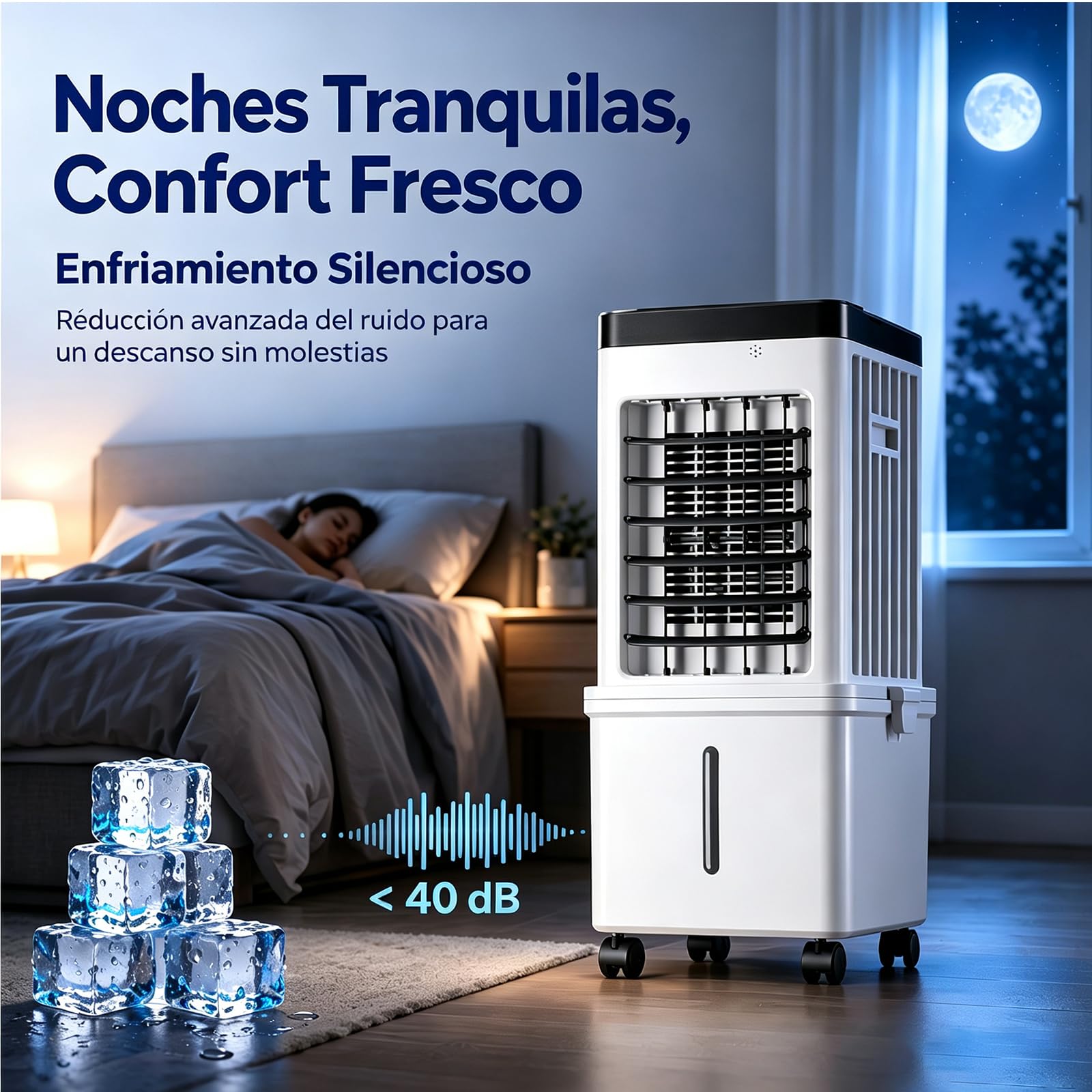 Aire Acondicionado Portatil sin Tubo Exterior, Aire acondicionado portatil | Silencioso para Dormitorio Y Oficina, Ruedas, 3 Velocidades con Temporizador De 7,5 Horas, para HabitacióN