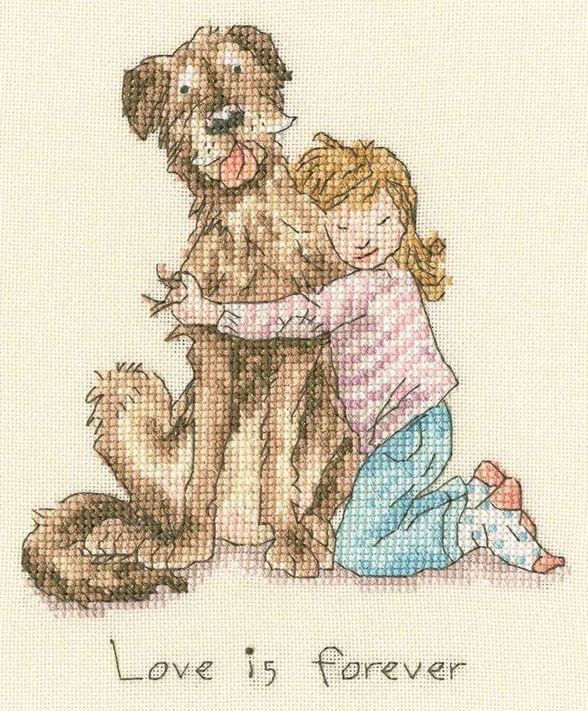 Bothy Threads Multifarbig - Love Is Forever Counted Cross Stitch Kit