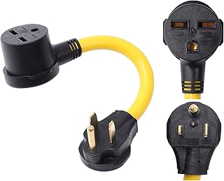 ONETAK NEMA 6-50P to 6-30R 240V 50 Amp 3 Prong Male Plug to 30 Amp 3 Prong Female Receptacle Generator Welder Dryer EV Charger Power Cord Adapter Connector