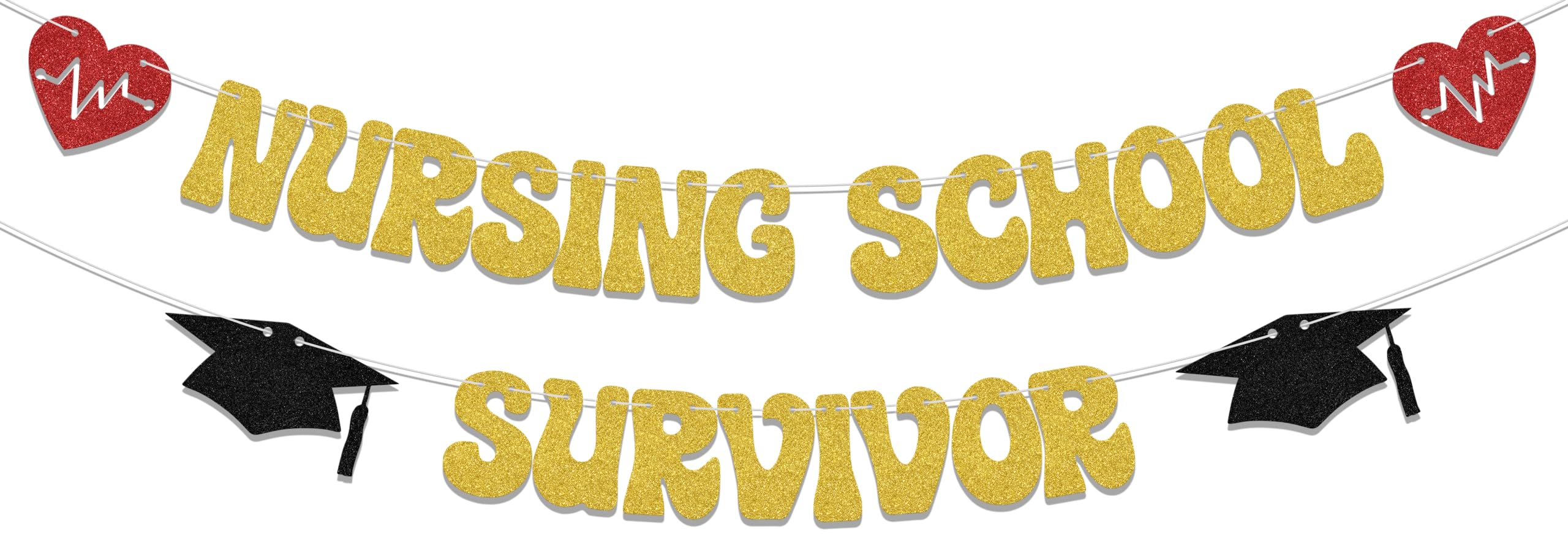 Amazon.com: Nursing School Survivor Banner,Class of 2024 Congrats Nurse ...