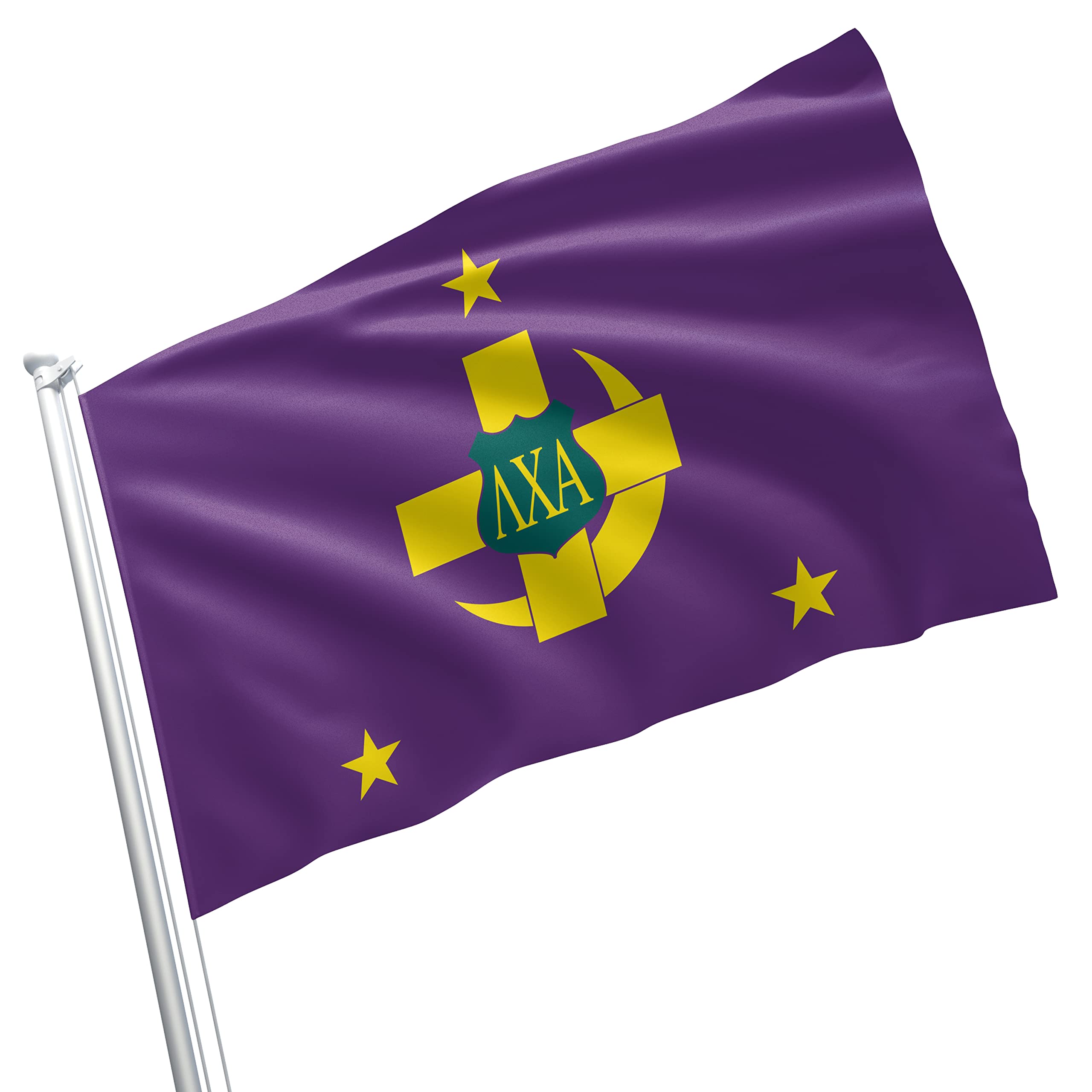 Lambda Chi Alpha Fraternity Greek Life Licensed Flag Banner Wall Decor Outdoor Indoor Decoration Brass Grommets Double Stitch (Lambda Chi Alpha # 7)