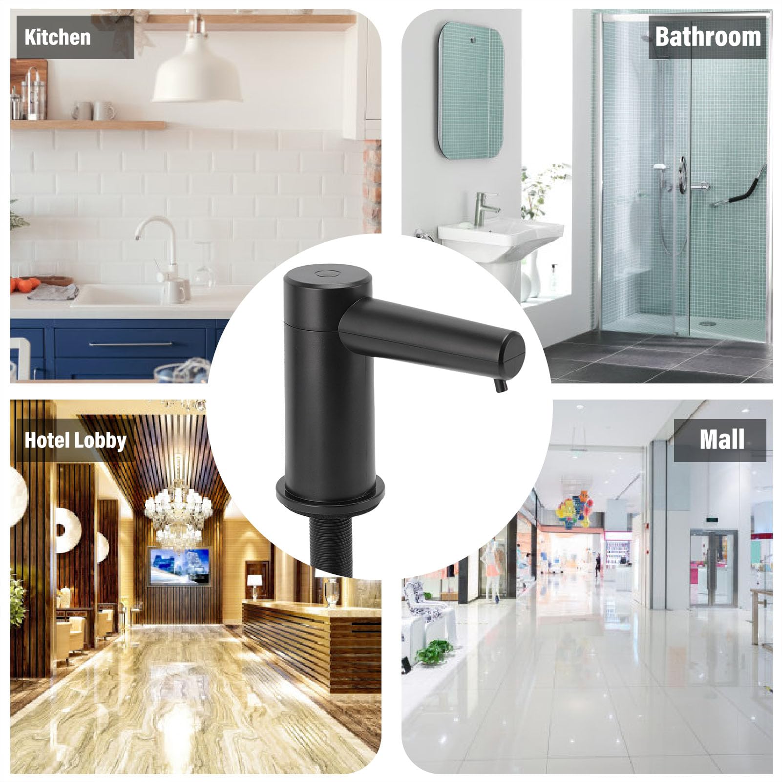 Dispensador Automático de Líquido para Baño y Cocina Bomba sin Contacto 414 g Función de Dos Modos Versión Gel Original