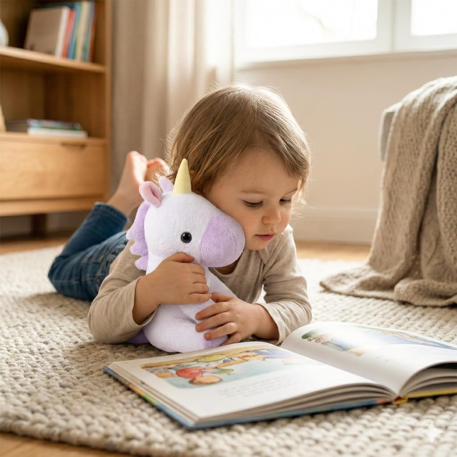 Adorable Small Star Unicorn Stuffed Animals Plush Toys for Kids Girls Toddler Babies Birthday Bedtime Gift, 9.8 inches Purple and White - Image 7