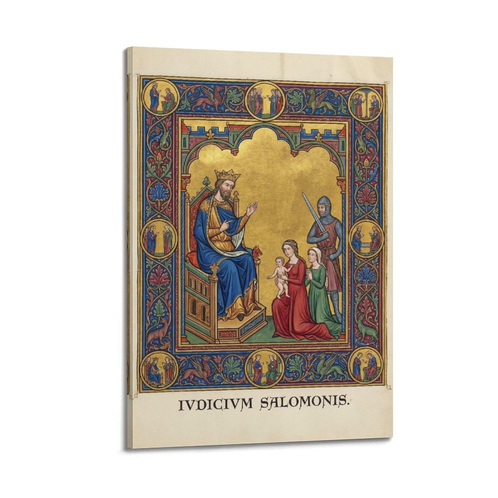 OKNGB Classical Bible Religious Poster The Judgment of Solomon Decorative Painting Canvas Art Picture 24x36inch(60x90cm)