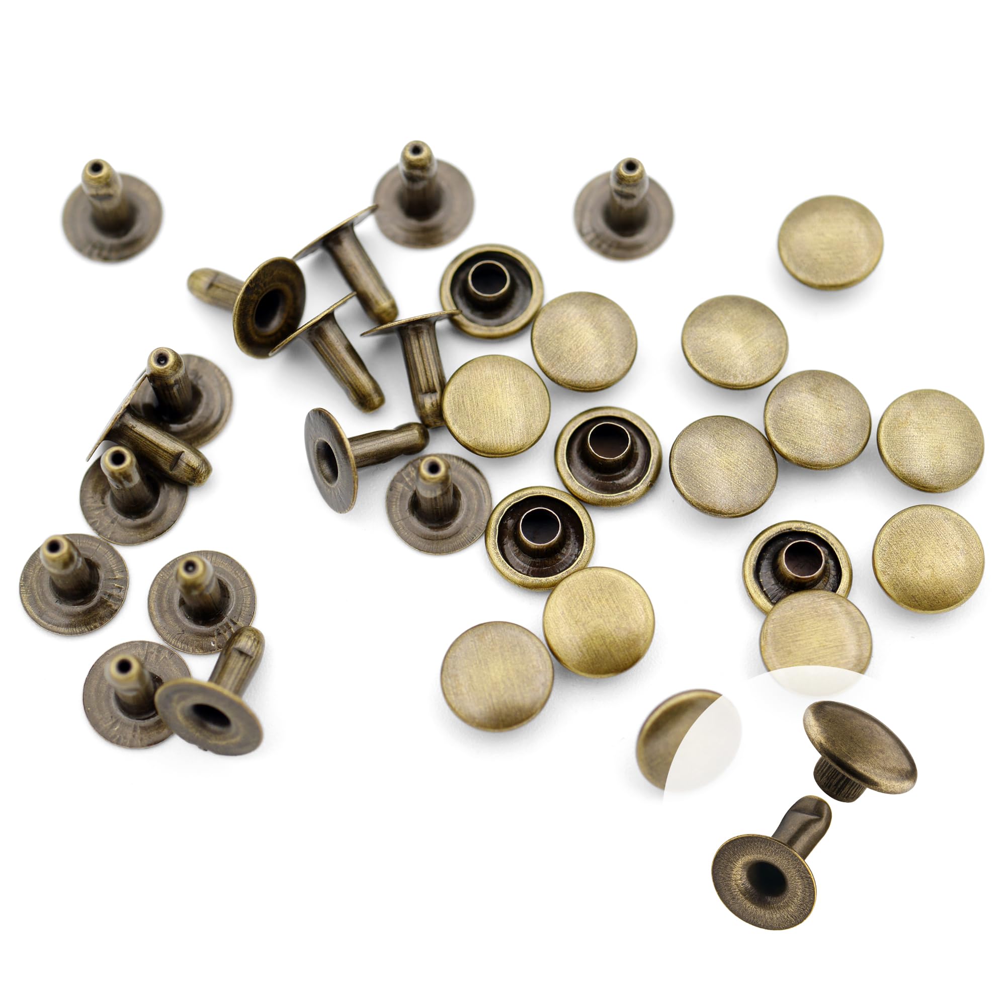 Amazon.com: CRAFTMEMORE 200 Pack Leather Rivets Single Cap Rapid