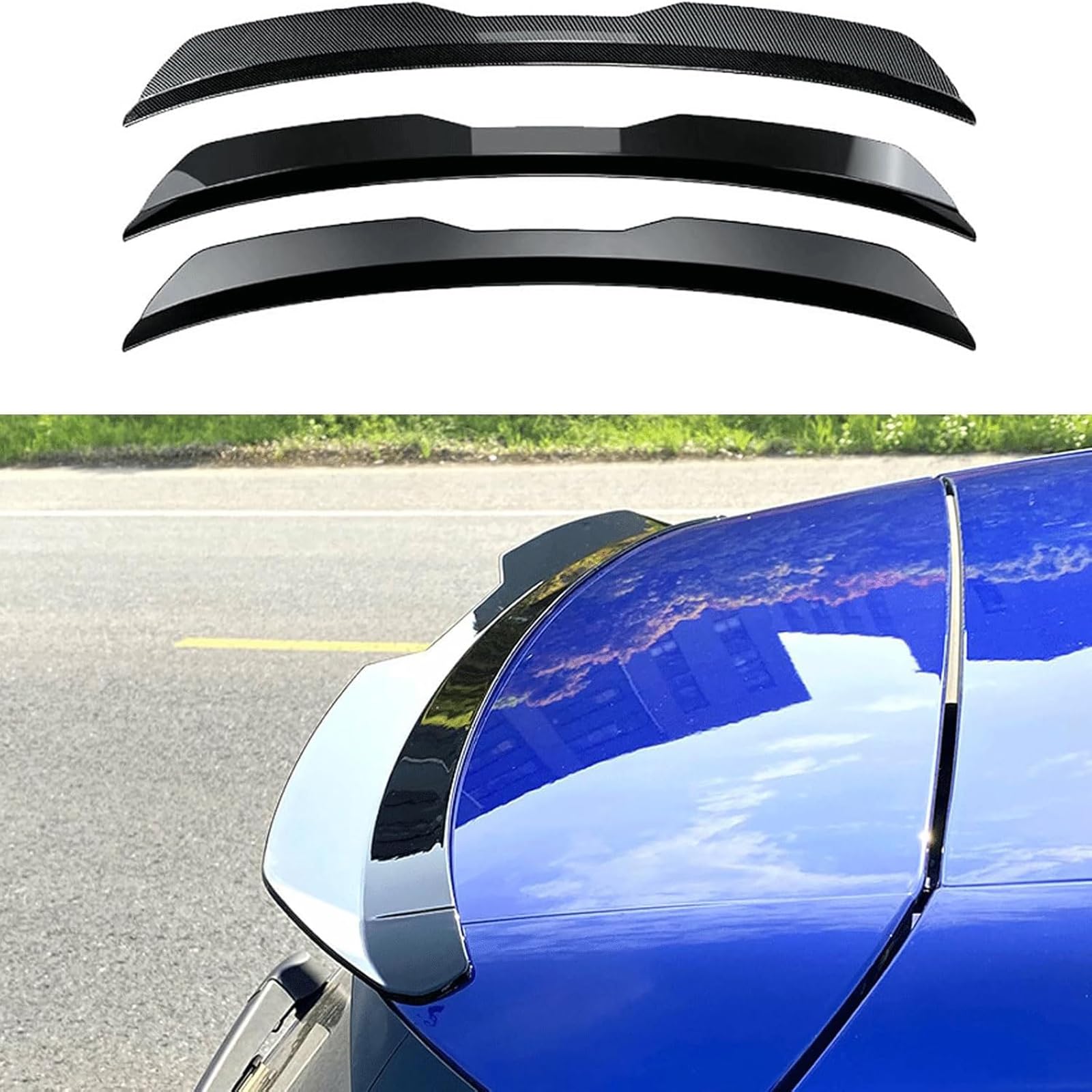 Spoiler für Opel Mokka X 2016 2017 2018 2019, Auto Heckspoiler Spoiler Robust Langlebig Verformt Sich Nicht Leicht Auto Tuning Styling Zubehör,Matt Black