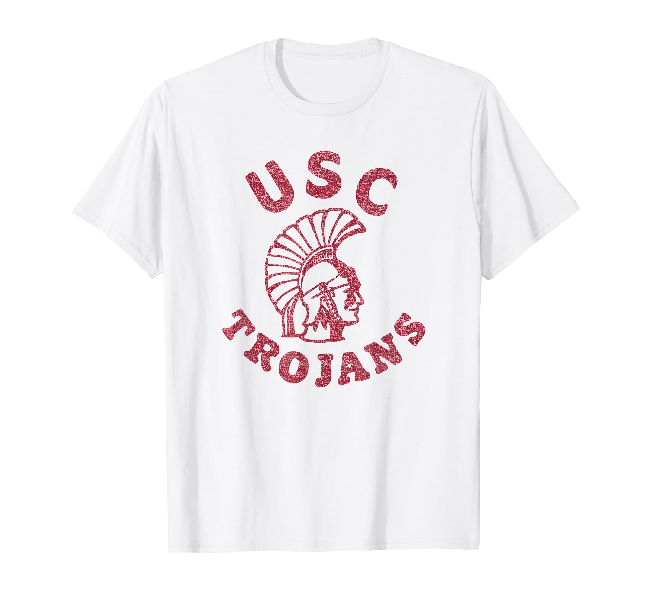 Elite Authentics USC Trojans Vintage Horse Logo White Officially Licensed T-Shirt