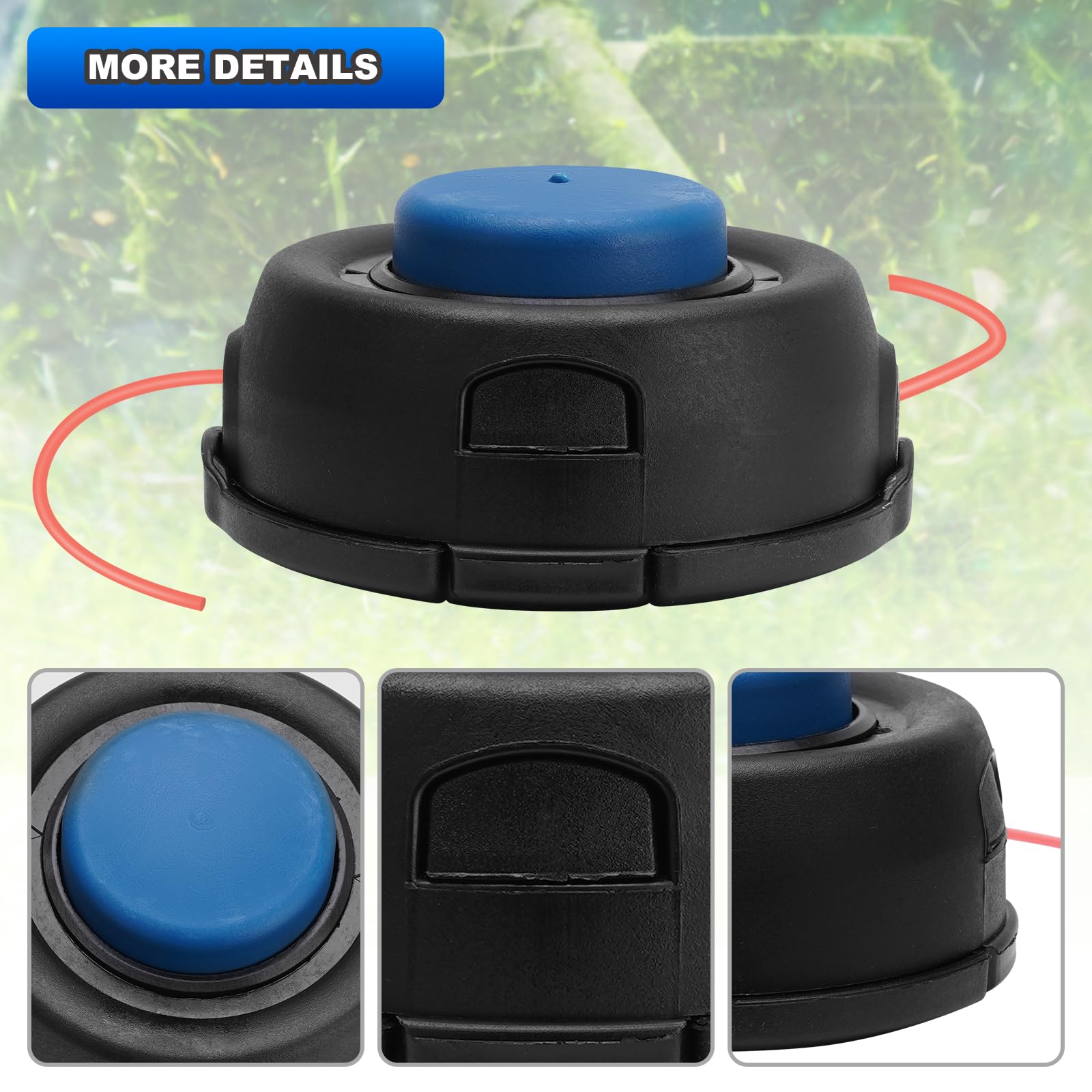 Paquete de 5 cabezales de recortadora T35 para recortadoras de cuerdas, malezas compatibles con Husqvarna 123L 225L 232L 323L 324Lx 325L 325Lx 326L 322R 130C 130L 330LK Reemplazo # 537388101 531101
