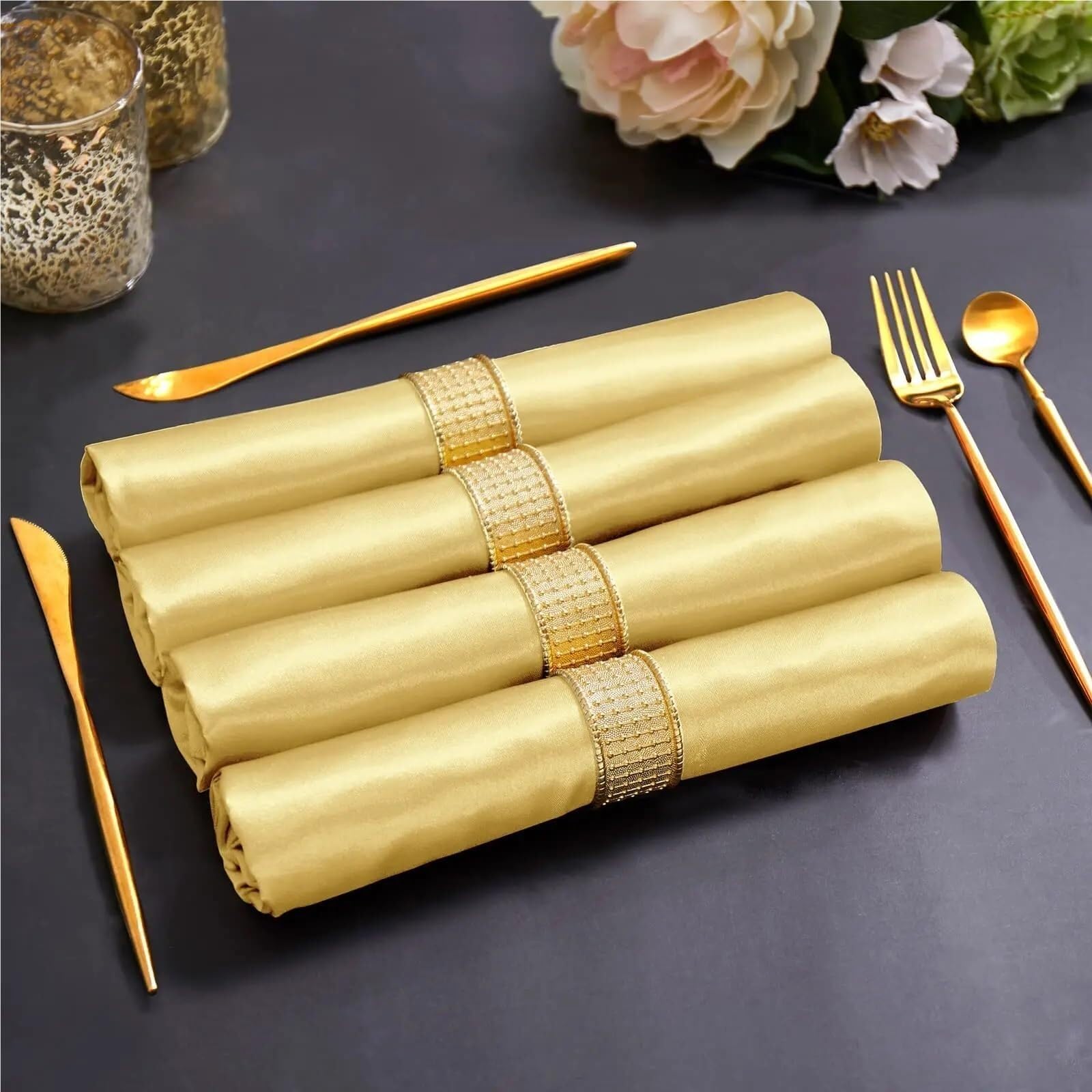 Servilletas De Tela Paquete De 60 Servilletas Cuadradas Satén Sedoso 30x30cm, Paño Fiesta, Mesa Comedor Suave for Boda, Navidad(60pcs Drak Green)