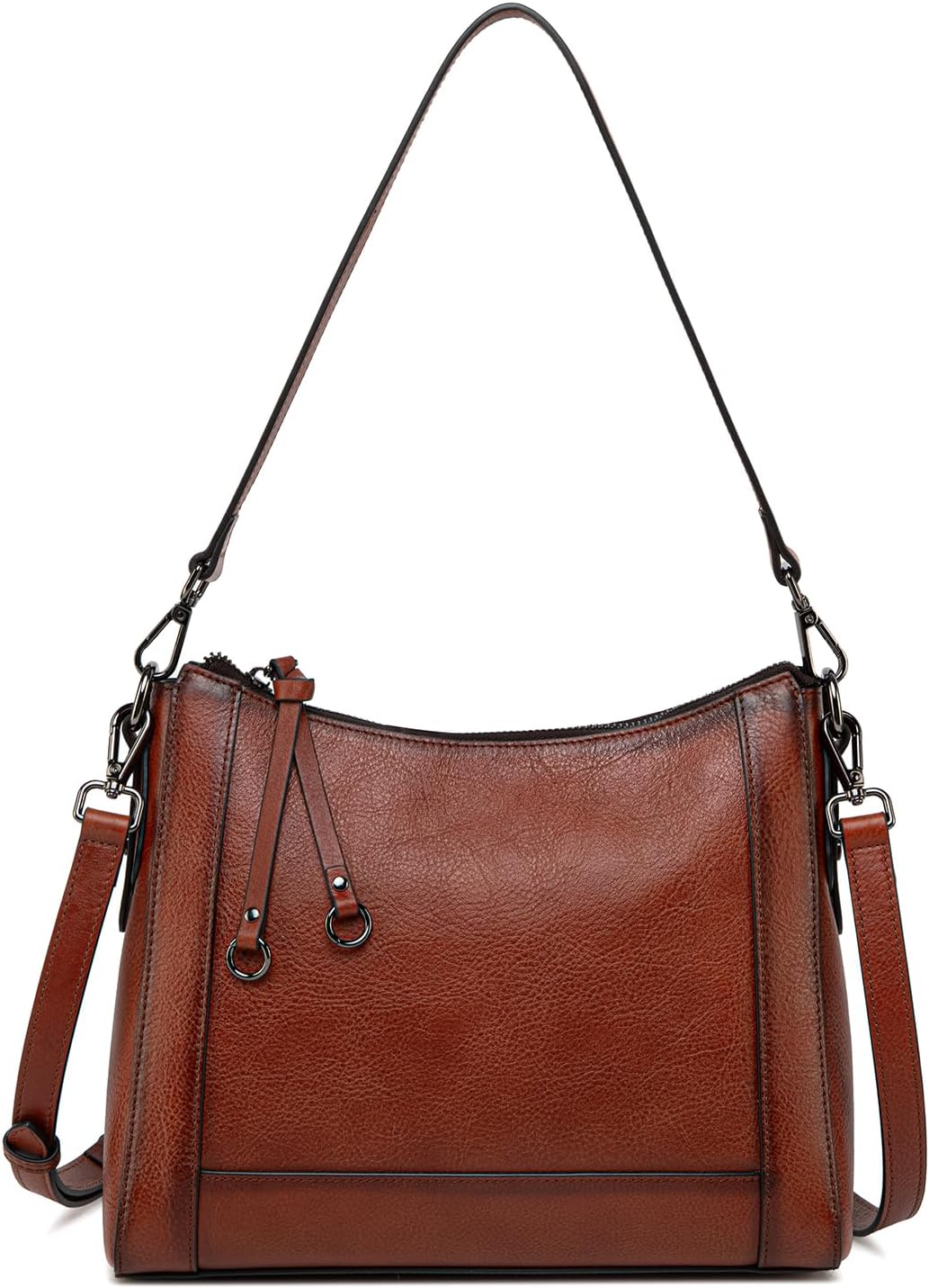 Leather Crossbody Bags for Women Shoulder Purse Medium Hobo Genuine Leather Satchel Purses and Handbags Vintage - Image 7