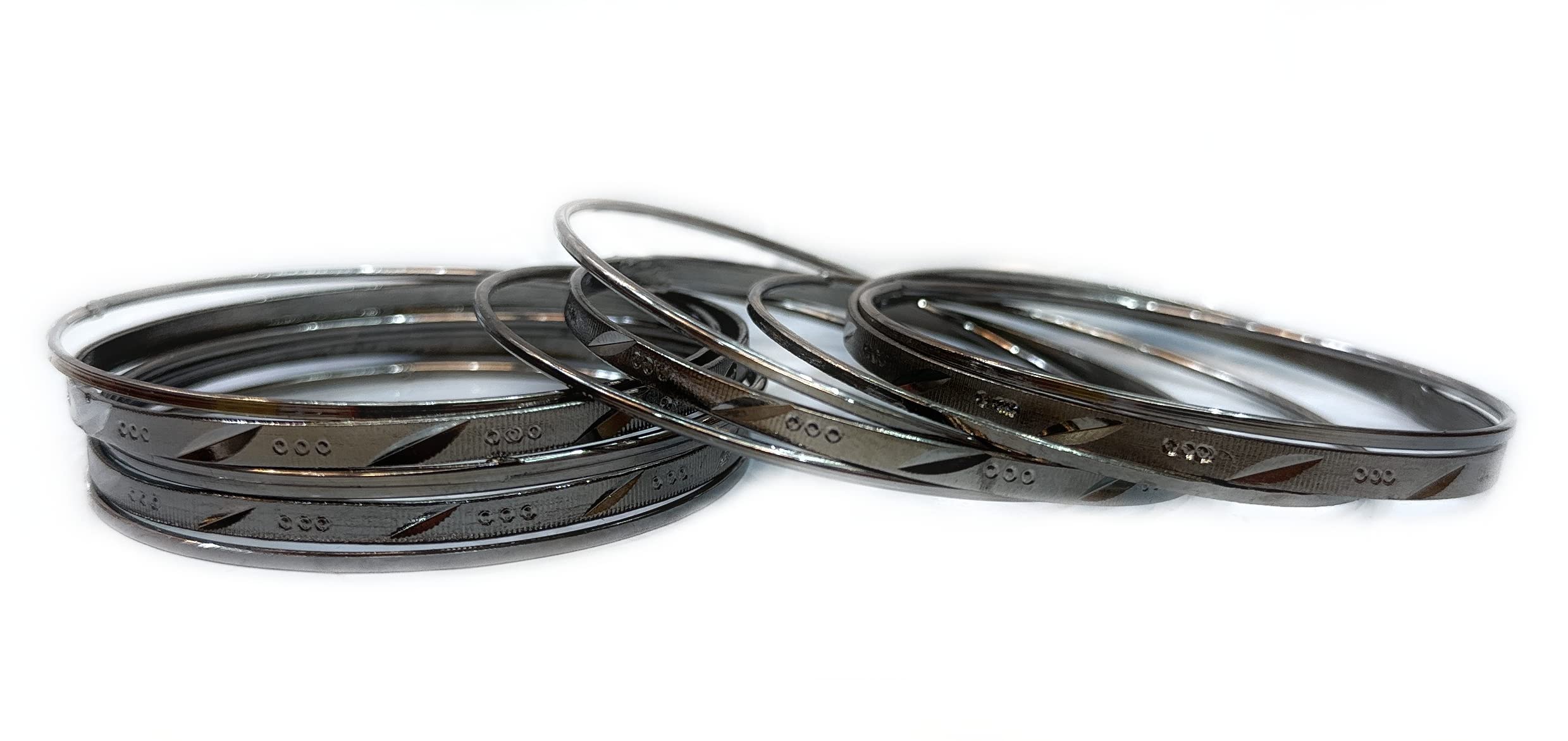 Adorebla Oxidised Metal Bangles Set (2.80 Large)