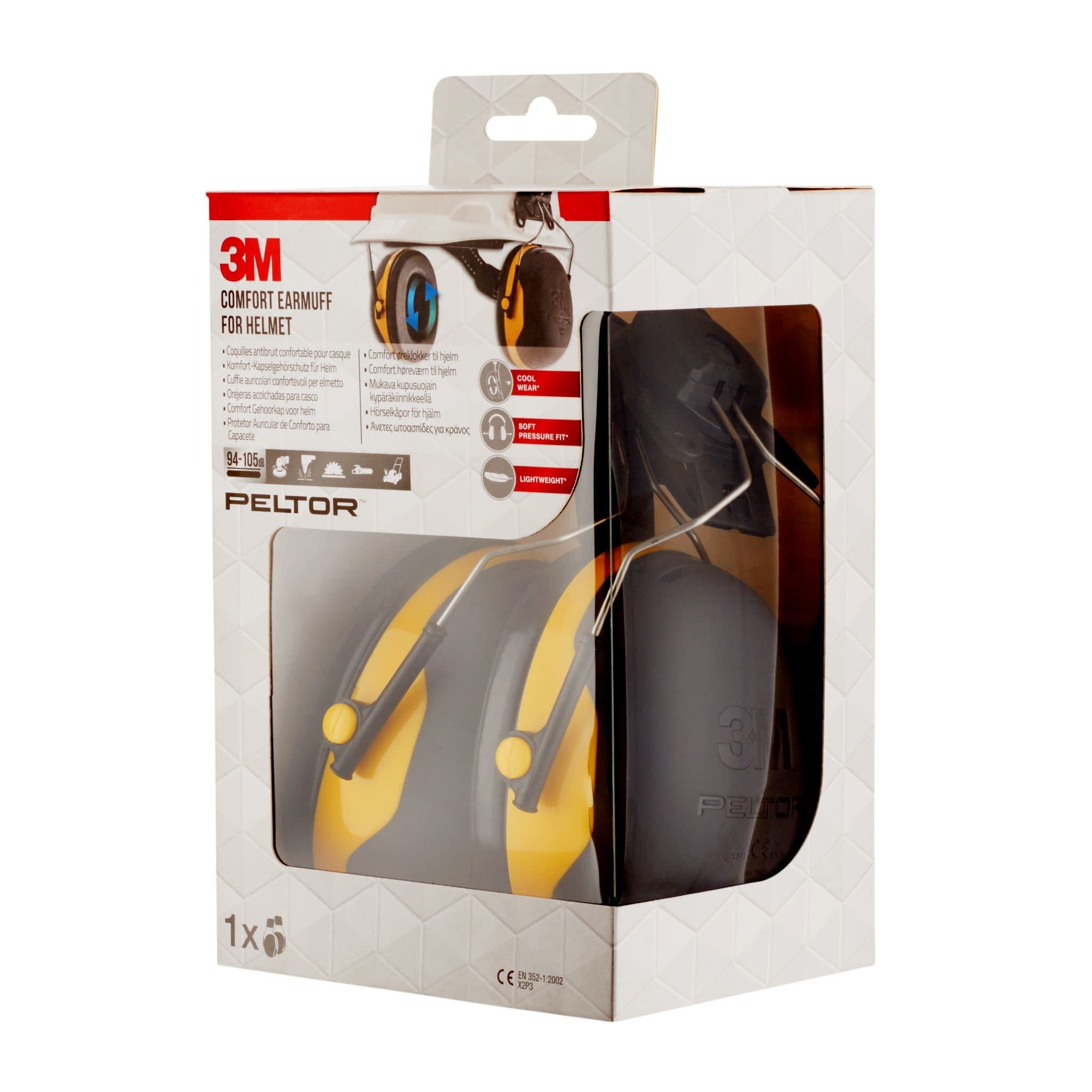 3M Peltor komfortowe nauszniki do kasku X2P3E (94 do 105 dB)