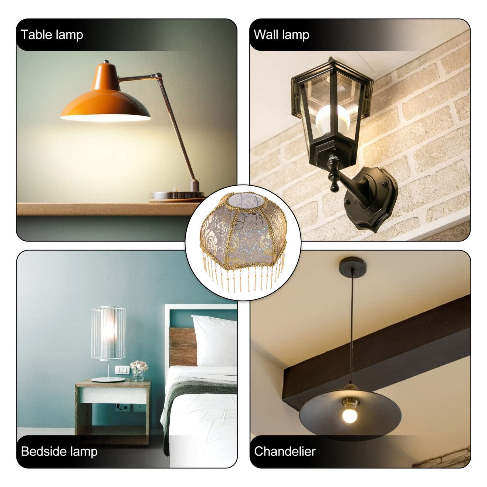 Gadpiparty Paralume a Forma di Ombrello e Acrilico Design Stampato Elegante Resistente e Decorazione Casa Stili multipli per Lampade E27 Adatto per Lampade a Sospensione
