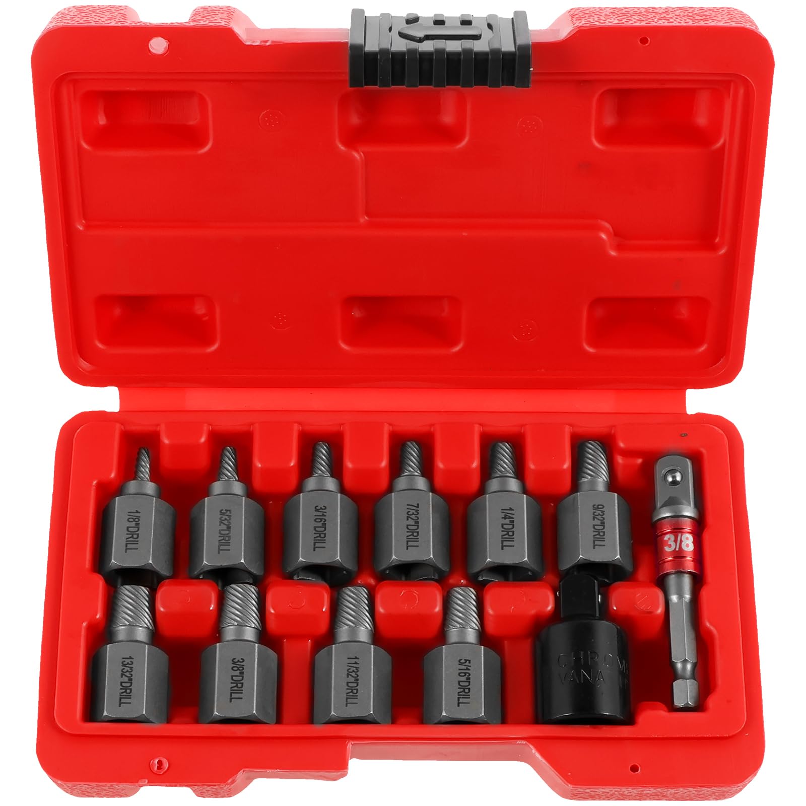 LYDODOKA 12Pcs Screw Extractor Set, Bolt Extractor Kit with 3/8