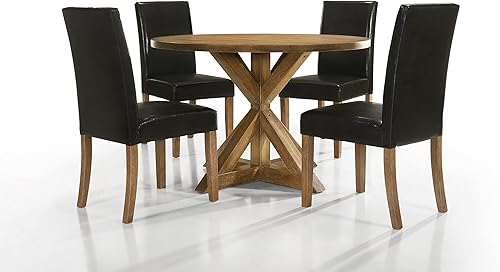 Miniatura 2 de Juego de sillas de mesa de cocina para comedor, modelo 3088, 5 piezas, color madera flotante, juego completo 1 mesa con 4 sillas