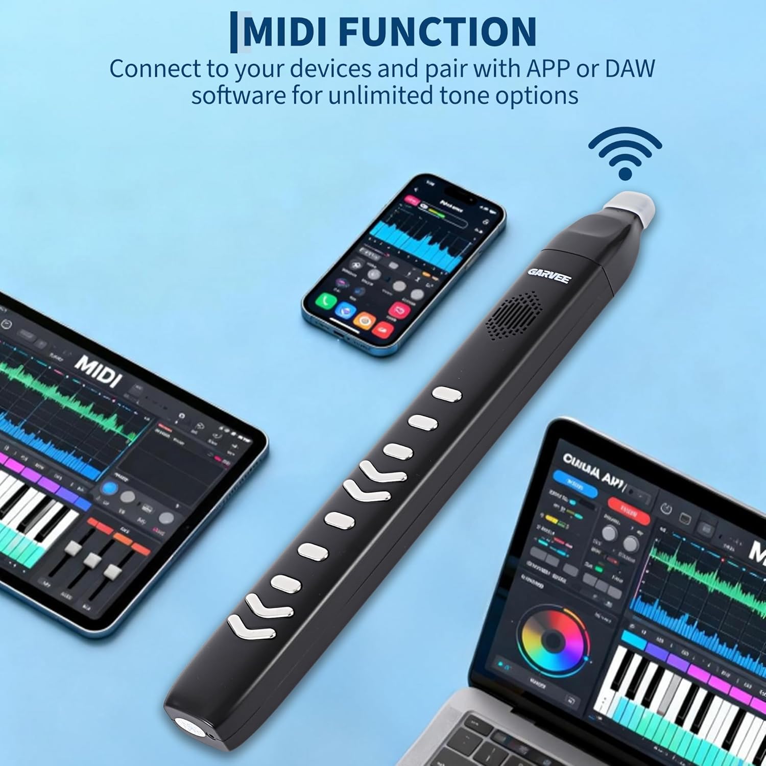 Electronic Saxophones with Built-in 10 Musical Tones & 2 Fingering Modes, Portable Digital Wind Instrument with MIDI Connectivity, Rechargeable, Ideal for Beginners and Professionals