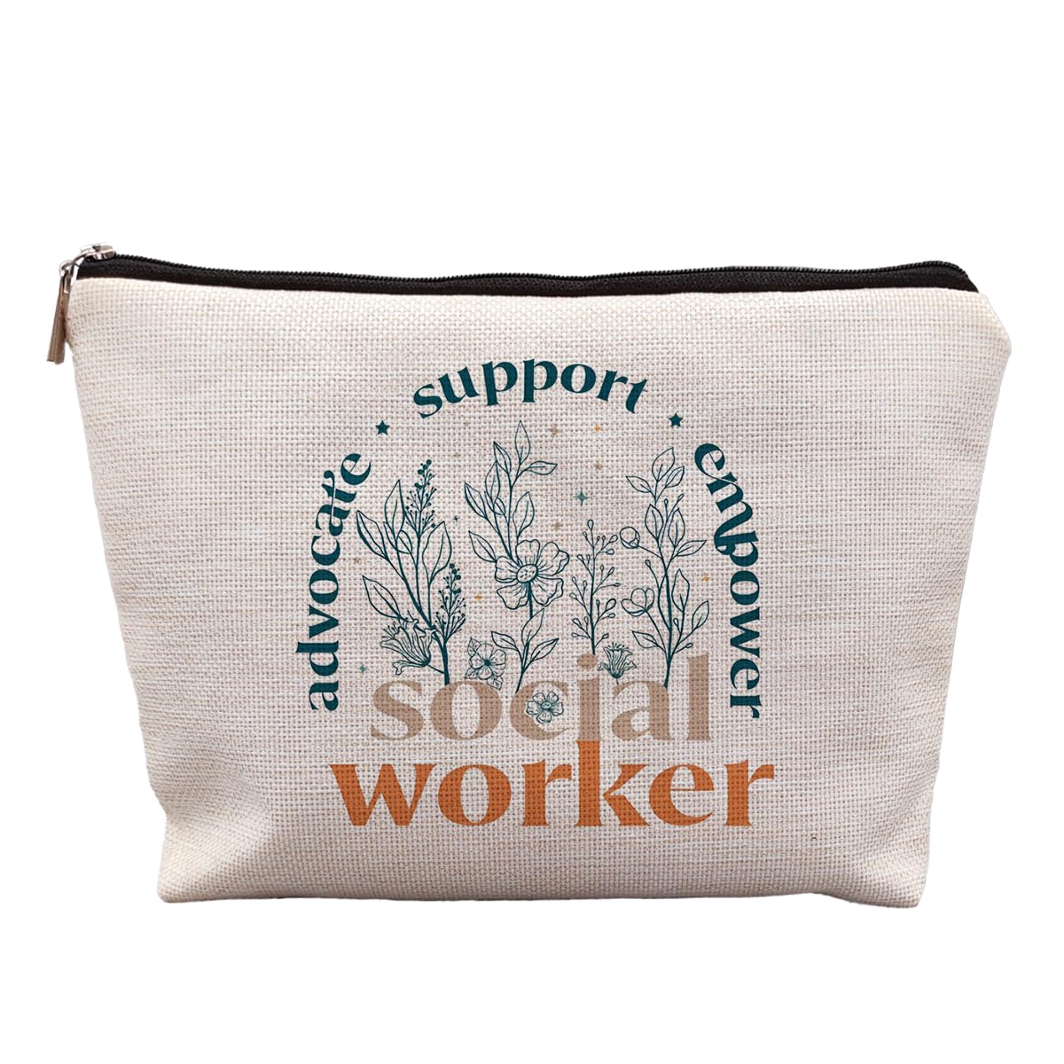 uinwk Social Worker Gifts Makeup Bags for Women, Social Worker Appreciation Gifts, Social Work Month Gifts, Social Work Volunteer Gift, Boho Social