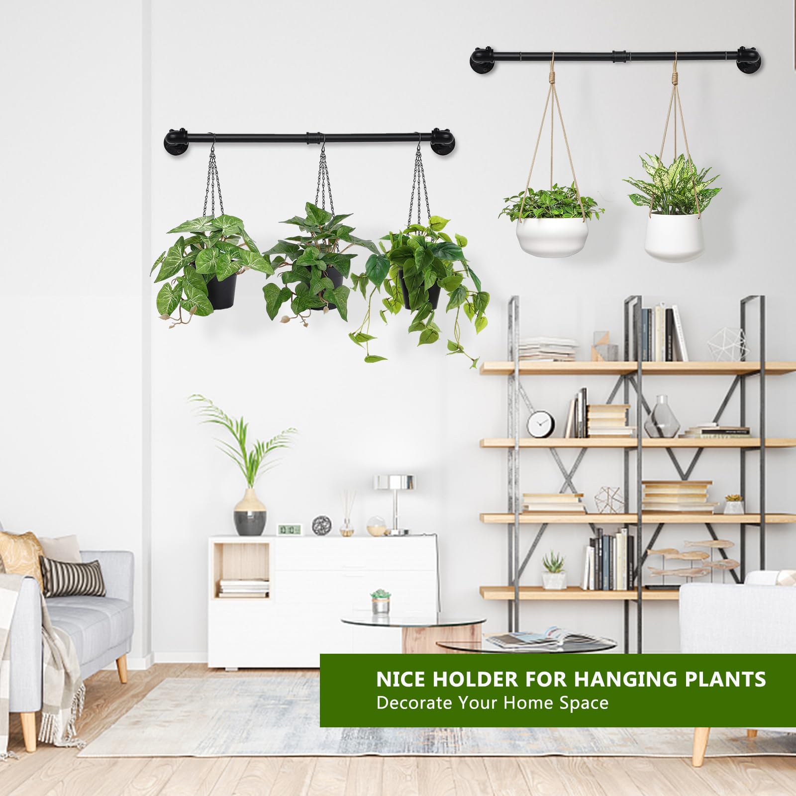 ORIKASO 2 Pcs Hanging Plant Holder ,Plant Hanger Indoor and Outdoor ...