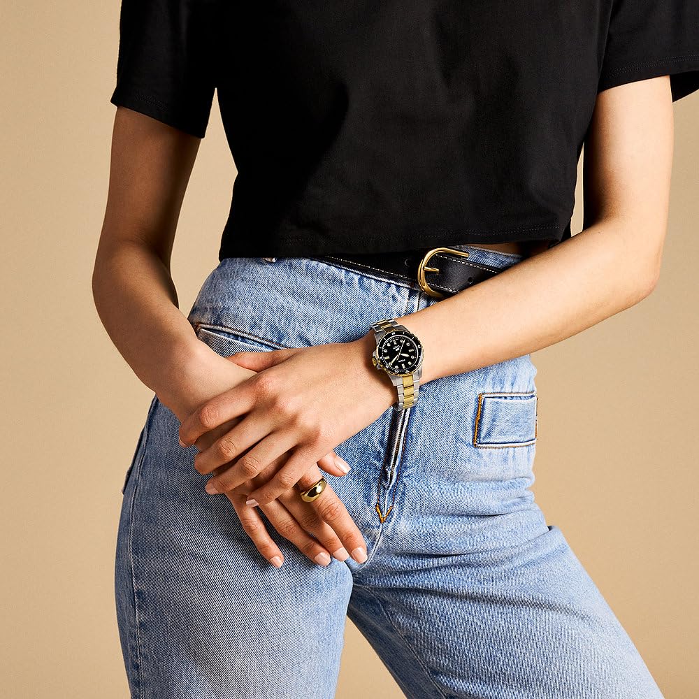 FOSSIL Orologio BlueDive da donna, Movimento al quarzo a tre lancette con cinturino in acciaio inossidabile
