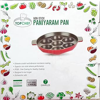 BALAMURUGAN STORE TOP CHEF NON STICK PANIYARAM PAN 7 DIMPLES