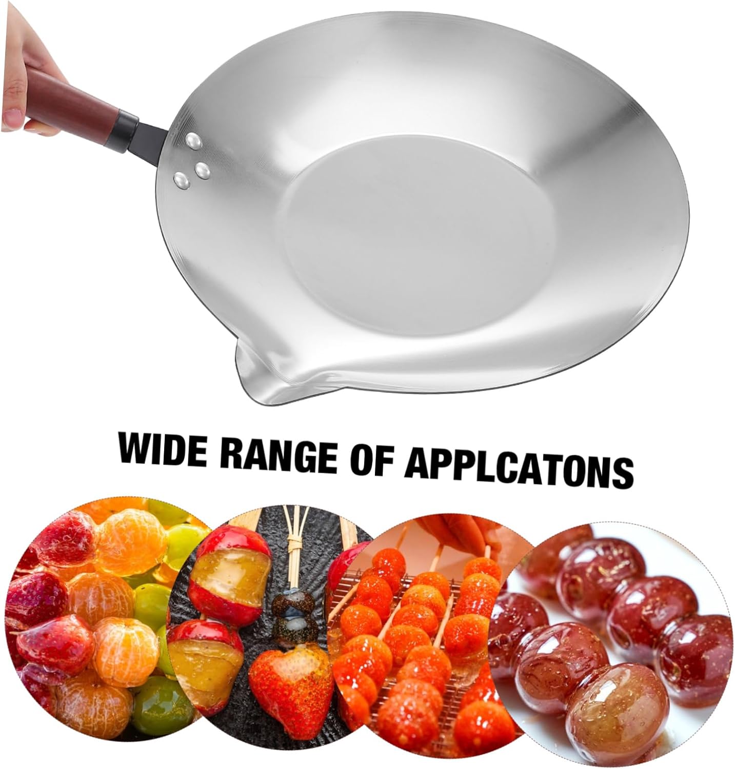 HEALLILY 1 Set Sugar Melting Pot with Extended Handle Candy Melting Pan Includes Haws Corer and Food Sticks and Creative Candy Making
