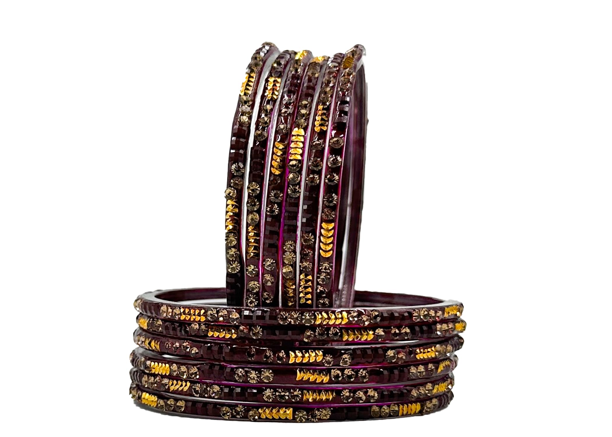 HAATH PHOOL Beautiful Quality Paki Chudi Glass Bangles ZirconWith Gold Gemstones Desgin & Women & Girls | |Gemstone Glossy Bangles | Colorful Set For Women & Girls (Pack Of 12) (B0CKWHBFF6) Amazon Price History, Amazon Price Tracker