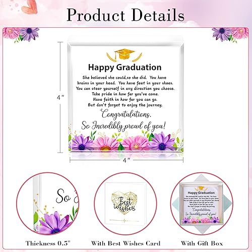 Miniatura 6 de D24TIME Divertidos regalos de graduación para ella y él, regalos de graduación de girasol para niñas y niños, regalos de graduación de escuela