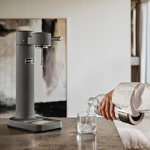 Miniatura 4 de Aarke Carbonator lll, Máquina de agua con gas y carbonatación, acero inoxidable con botella reutilizable PET sin BPA, volumen 1L34 fl oz (gris mate)
