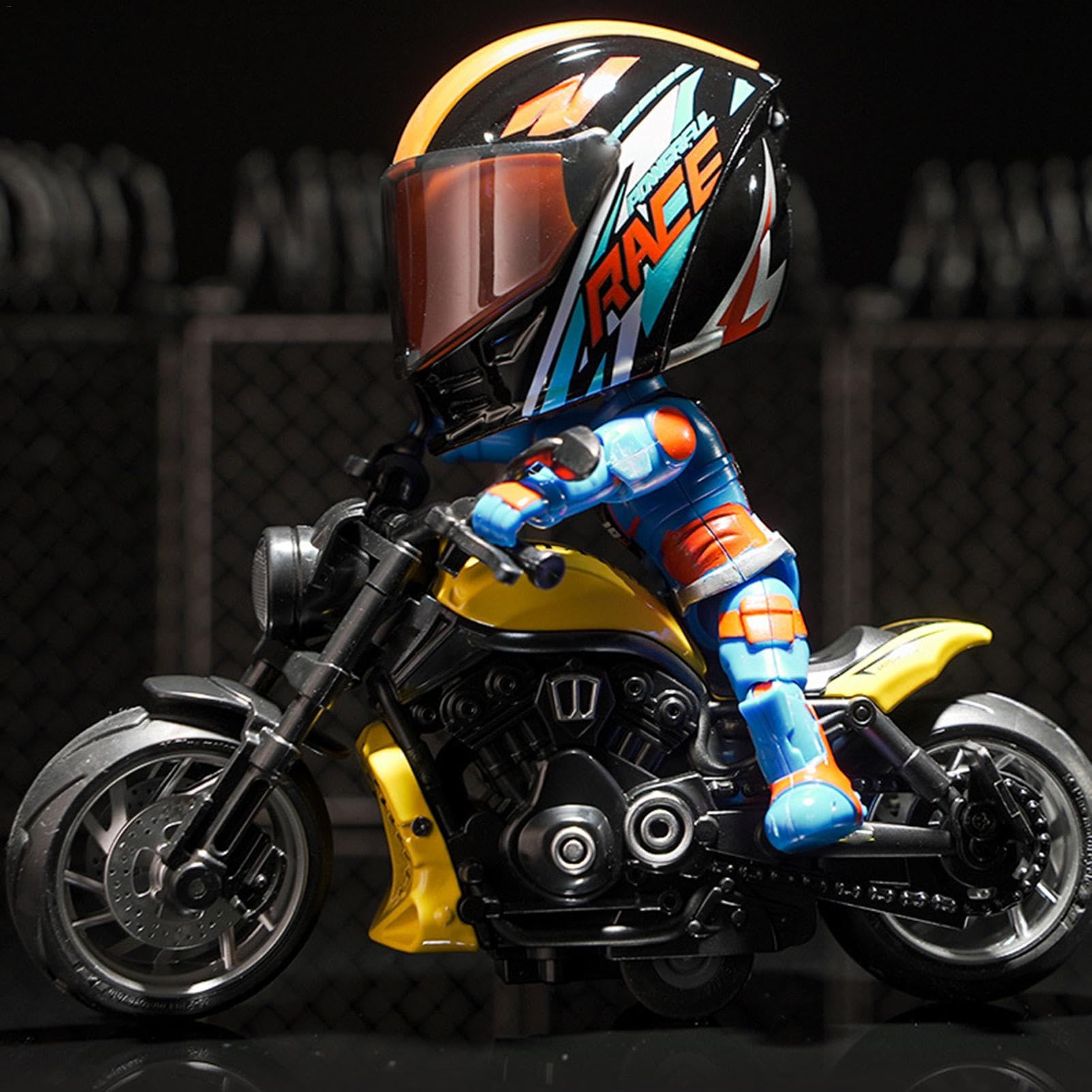 Figura Transformable De Motociclista Versión Q – Articulada, De Aleación De Zinc Y ABS, De 12 Cm, Para Coleccionar Y Jugar