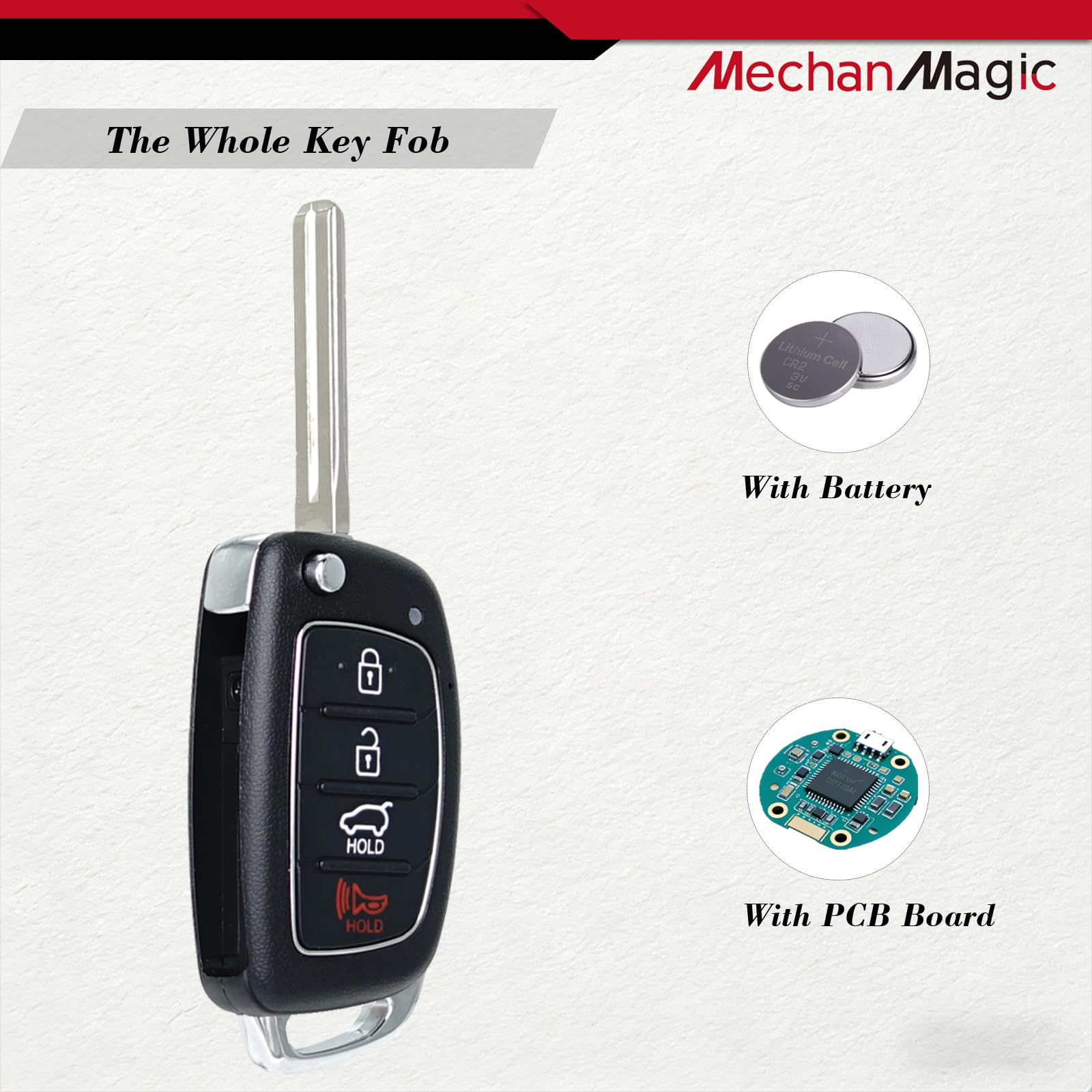 Telecomando di ricambio per telecomando Hyundai Sonata (US Vehicles) 2014-2017 TQ8-RKE-4F16 Keyless Entry Telecomando 95430-C1010, 95430-C1000