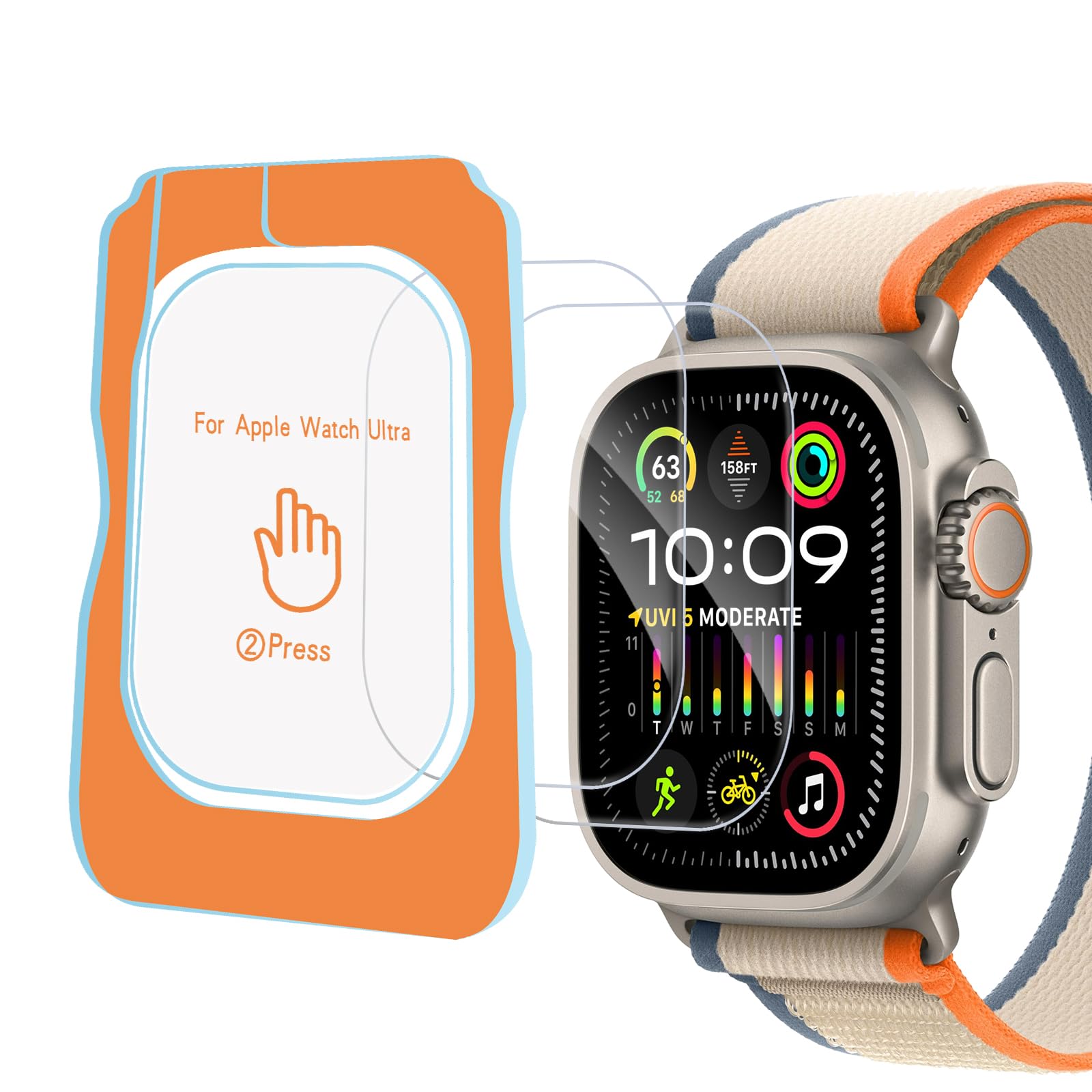 Amazon.co.jp: 【2枚入り】Apple Watch Ultra 3 / Ultra 2 / Ultra 