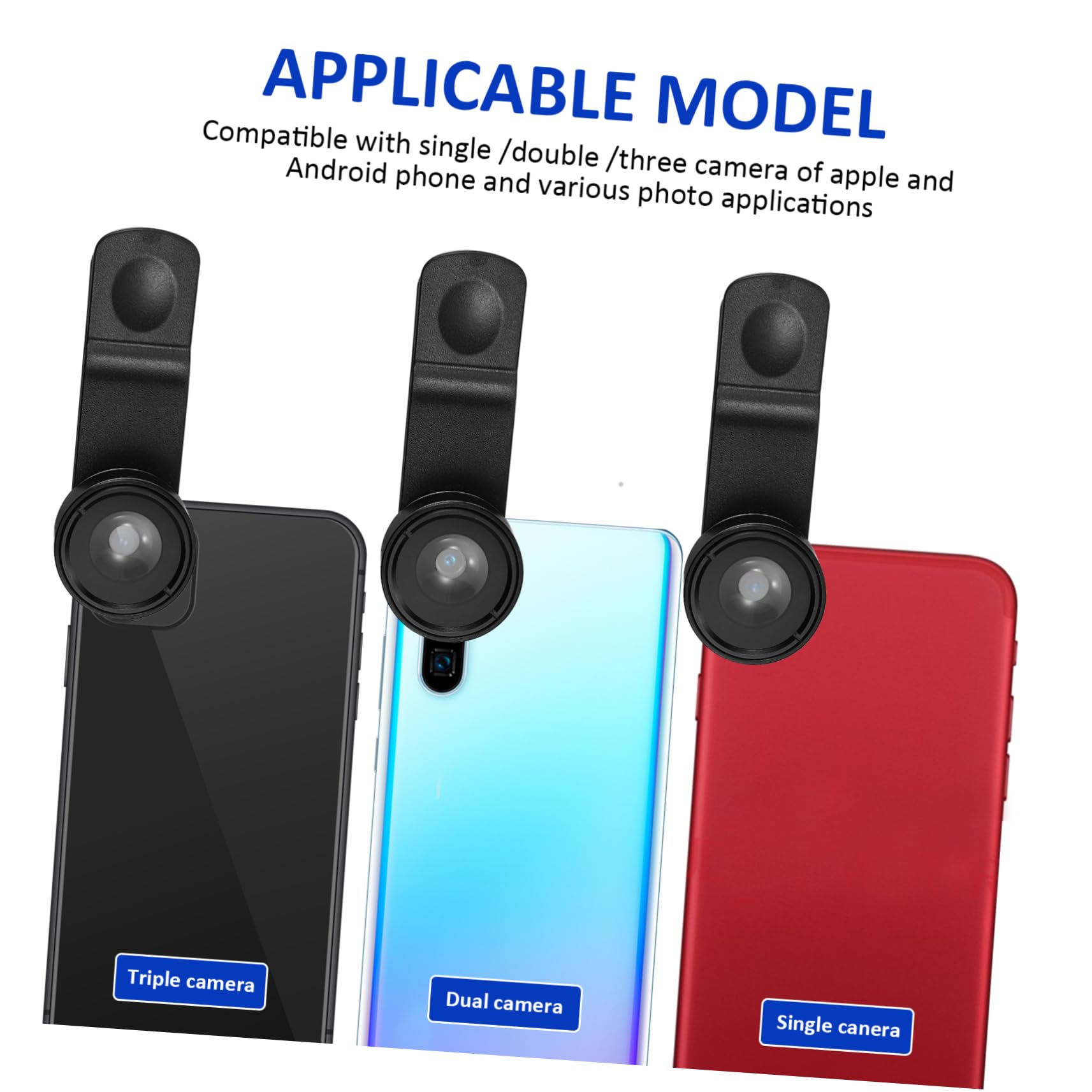 NUOBESTY 1 Juego Kit de Lentes para Cámara de Teléfono Móvil Ojo de Gran Macro Telefoto Cpl y Filtros Compatible con Smartphones y Tablets