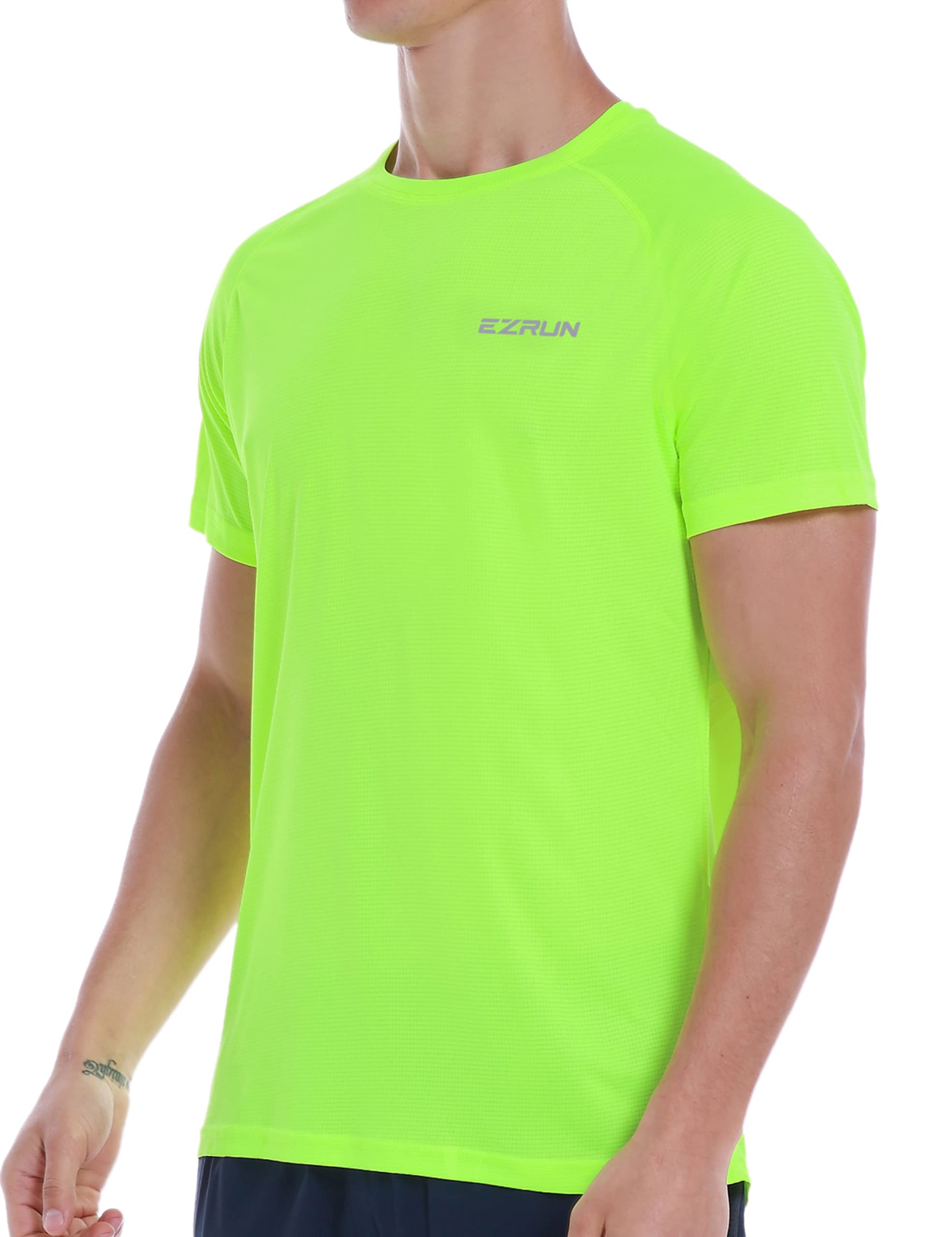 Men's Dry Fit Moisture Wicking Athletic T-Shirt Short Sleeve Workout Running Shirts for Men