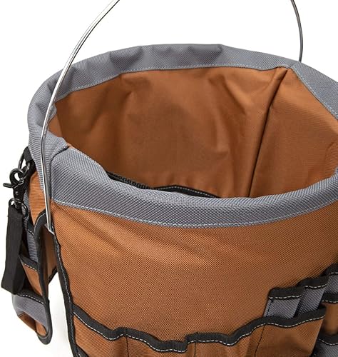 Miniatura 4 de Dickies Organizador de cubo de 35 bolsillos de 5 galones con funda de taladro, mango acolchado y correa de cinta, para contratistas y pintores