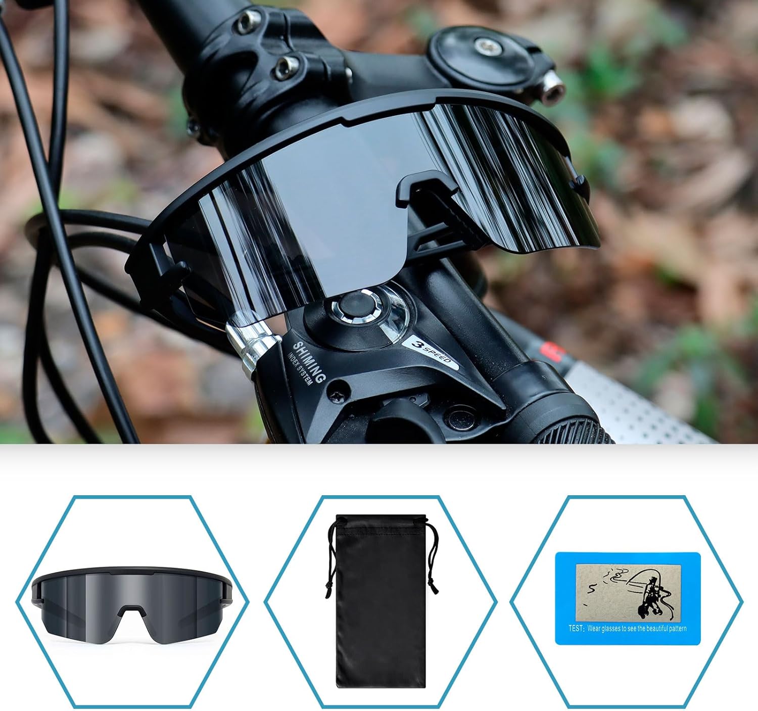 Polarized Cycling Sunglasses for Men Women UV400 Baseball Glasses for MTB Riding Bicycle Running Driving Bike - Image 6