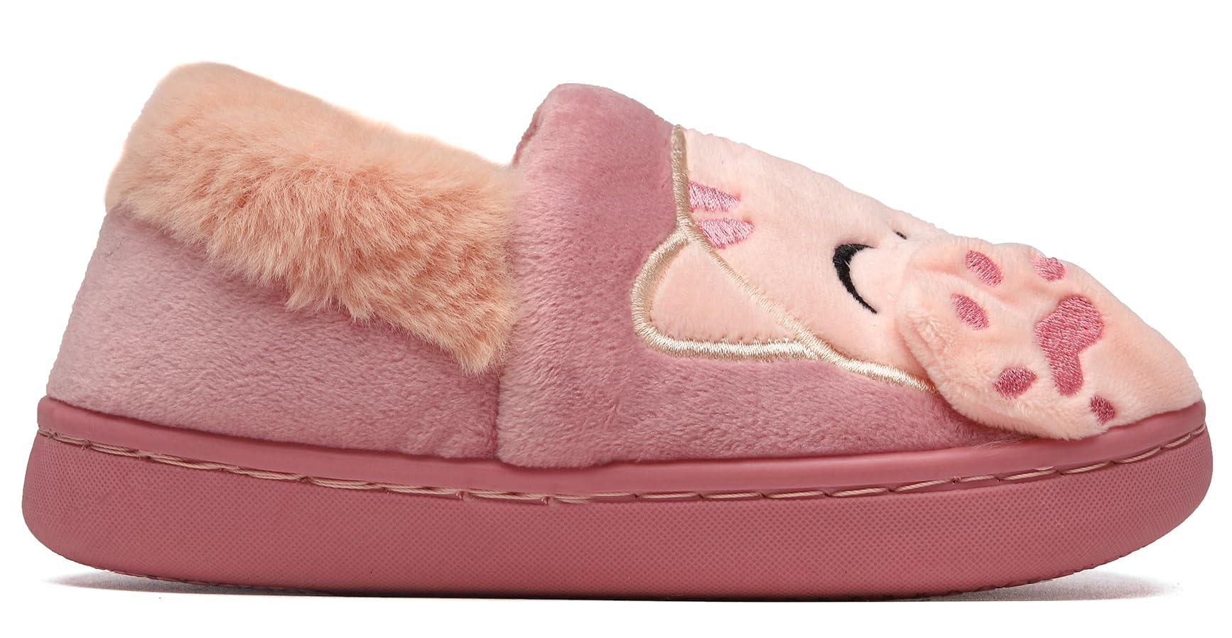 Chausson pour Enfants et Adultes Fille Peluche Pantoufle Garçon Hiver Chaussures de Maison Femmes Hommes Chaude Fourure Doublée Mules Slippers 23-44