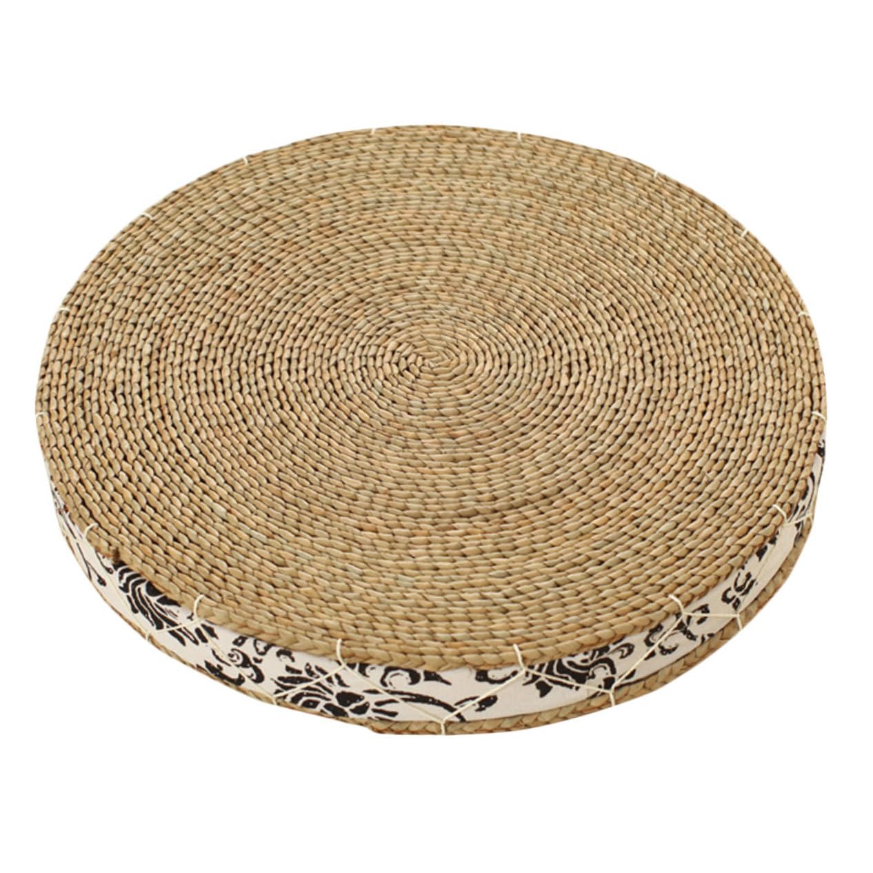 Coussin d'assise rond en tissu naturel durable Abaodam pour meditation et zen
