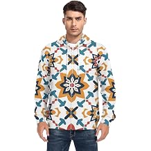 Moroccan Style Flowers Men's Hooded Jackets Men's Trendy Clothes