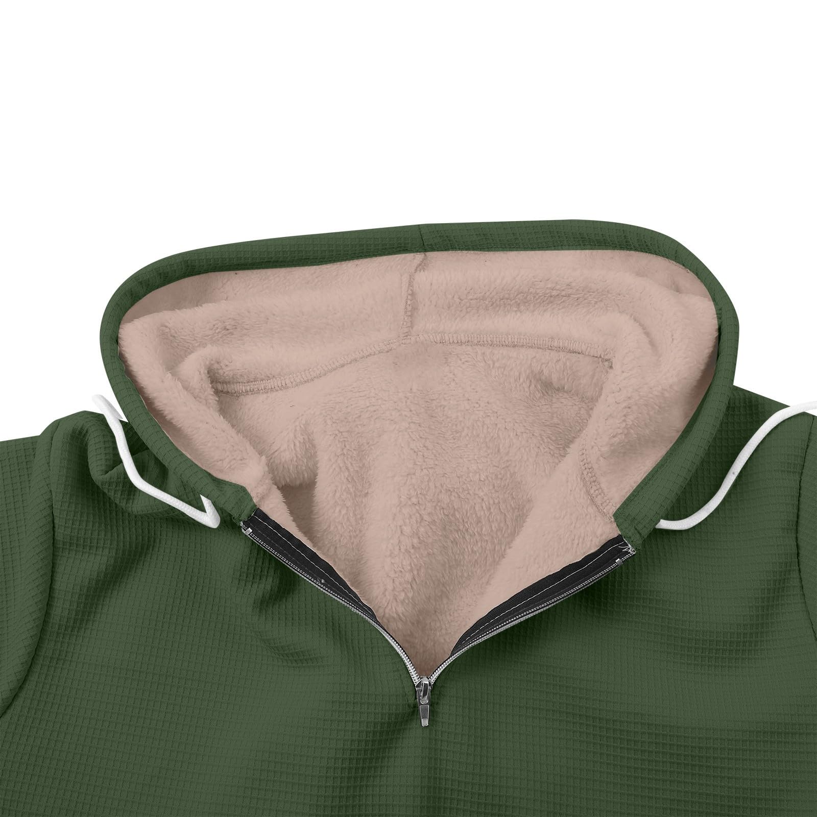 Sweats à fermeture éclair quart de tour doublés en polaire pour homme en